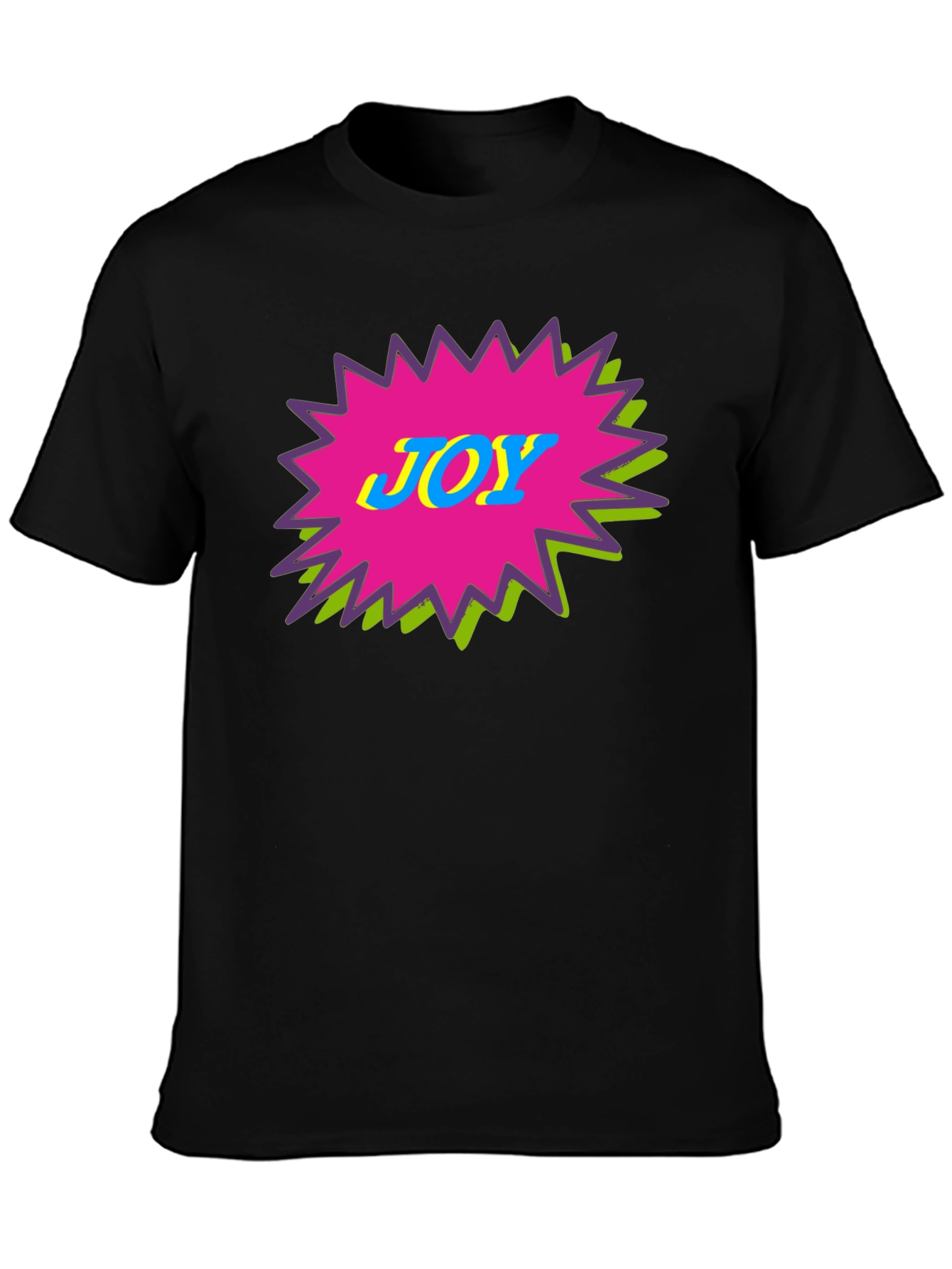 Joy Graphic Tee - Black Cotton Crewneck