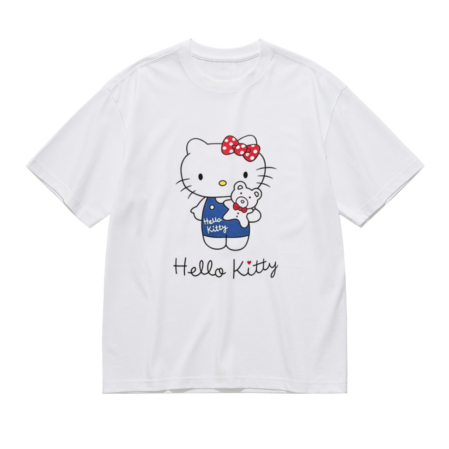Teddy?Bear Hug Hello Kitty Adorable Plus?Size Ladies Graphic T?Shirt