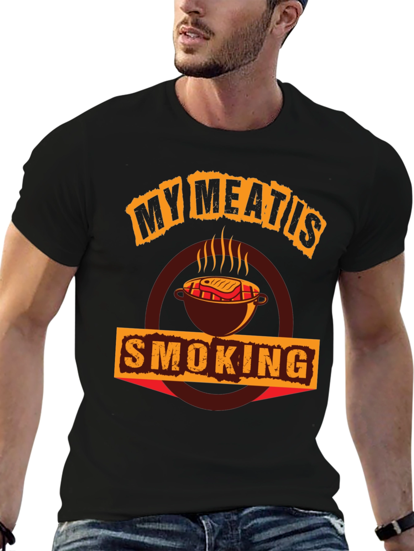 My Meat Is Smoking BBQ T-Shirt