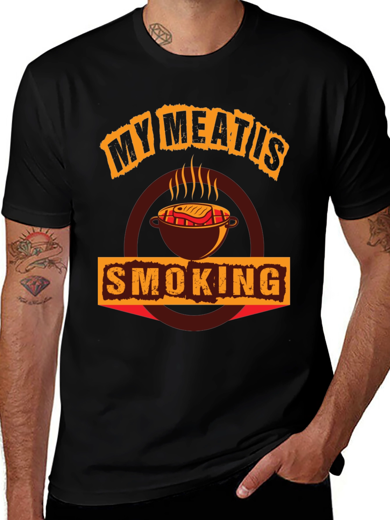 My Meat Is Smoking BBQ T-Shirt
