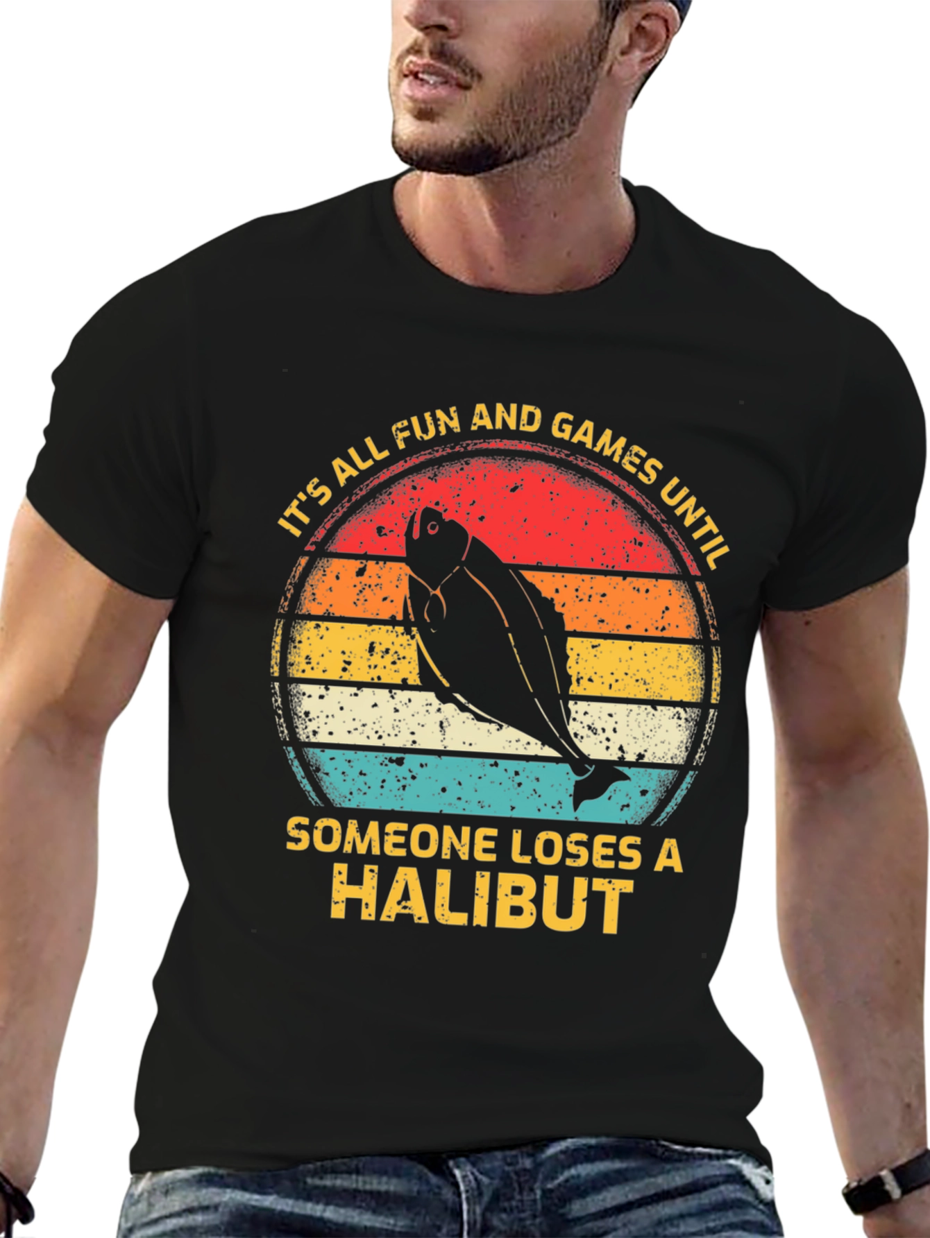 Fun Halibut Fishing Graphic Tee