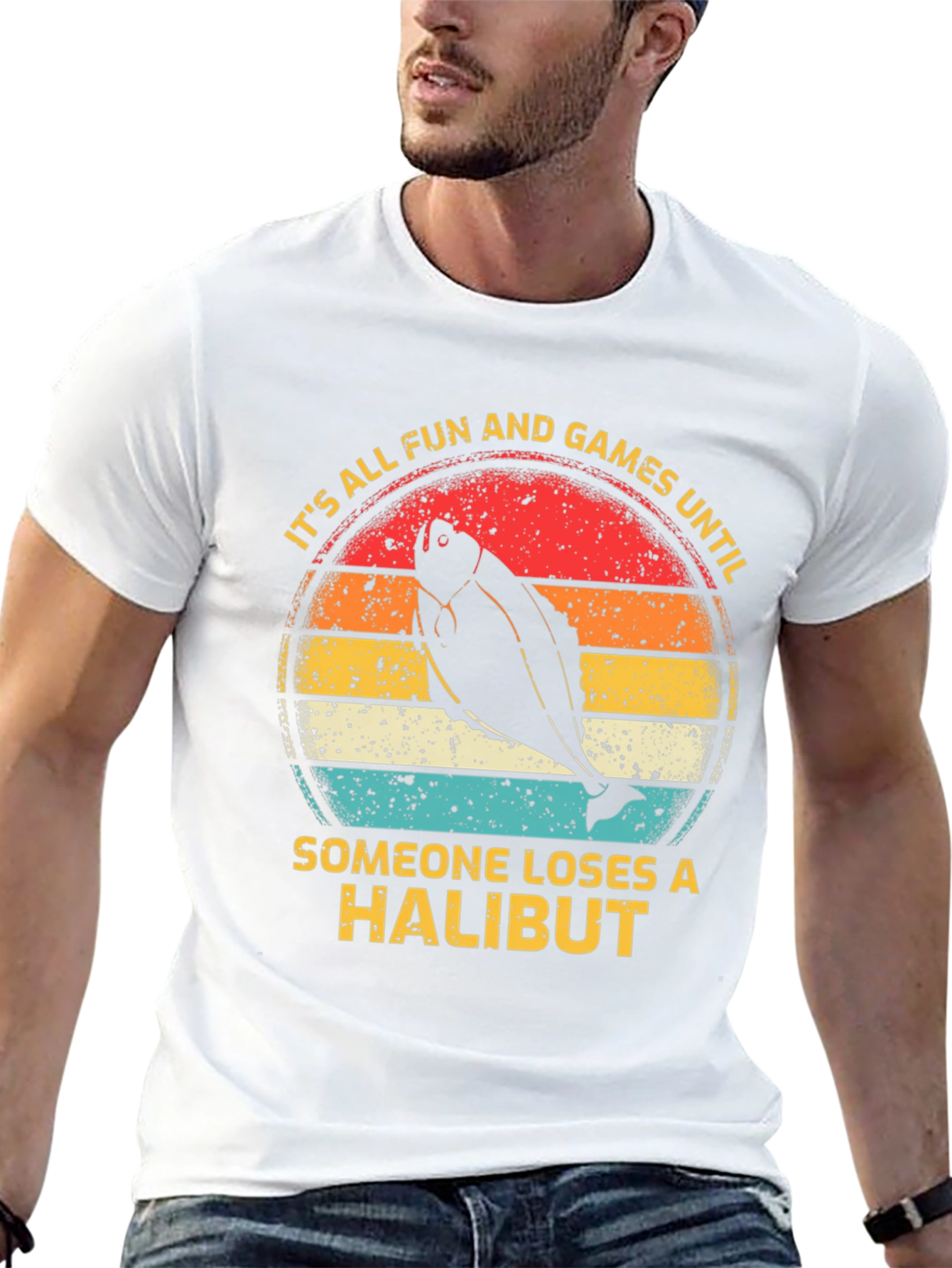 Fun Halibut Fishing Graphic Tee
