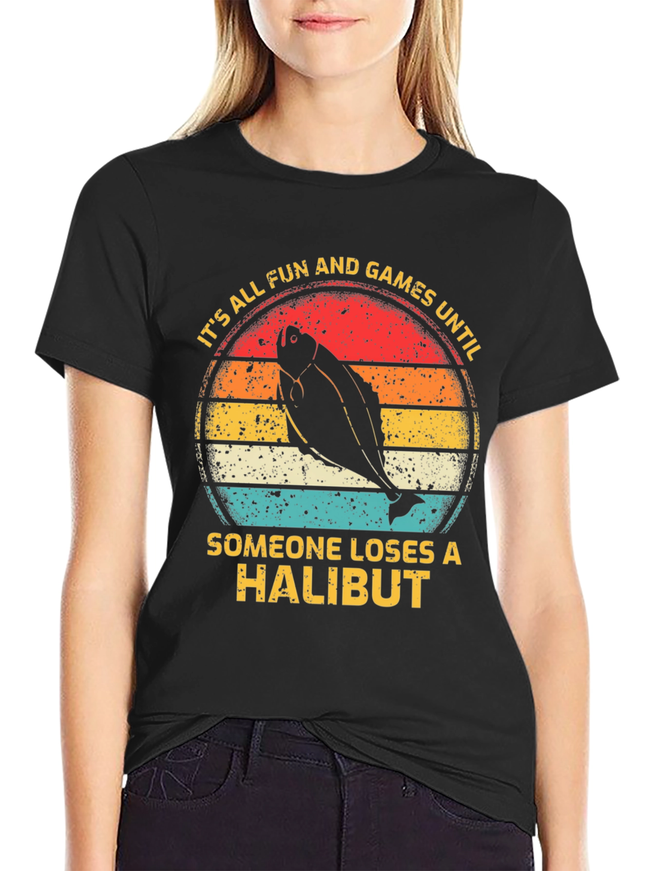 Fun Halibut Fishing Graphic Tee