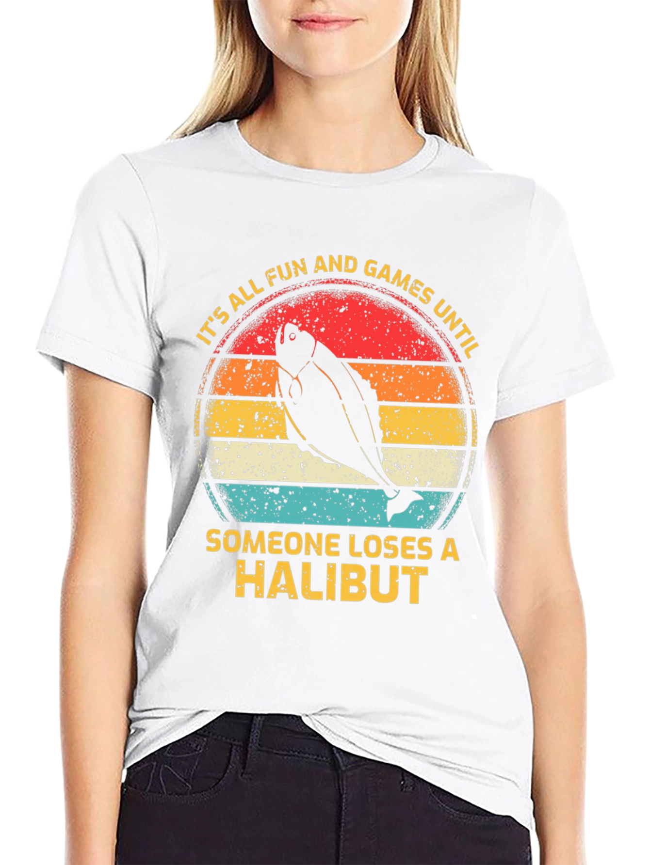 Fun Halibut Fishing Graphic Tee