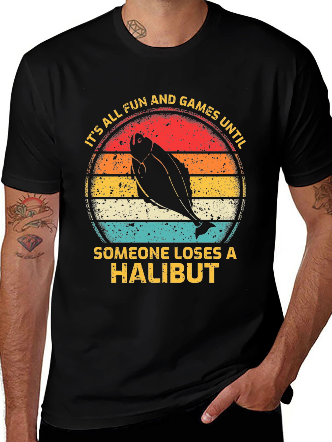 Fun Halibut Fishing Graphic Tee