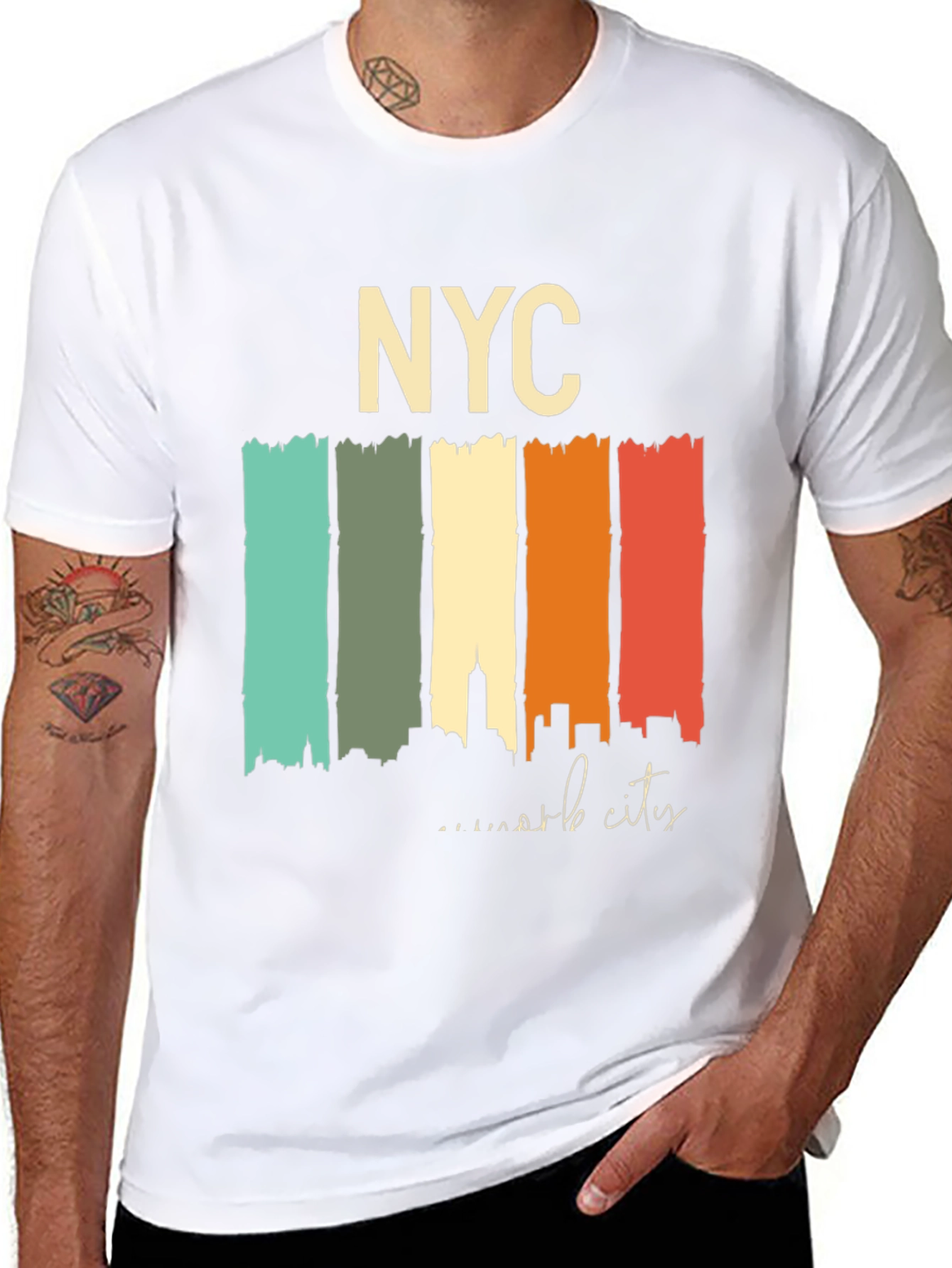 NYC Skyline Retro T-Shirt - Urban Style