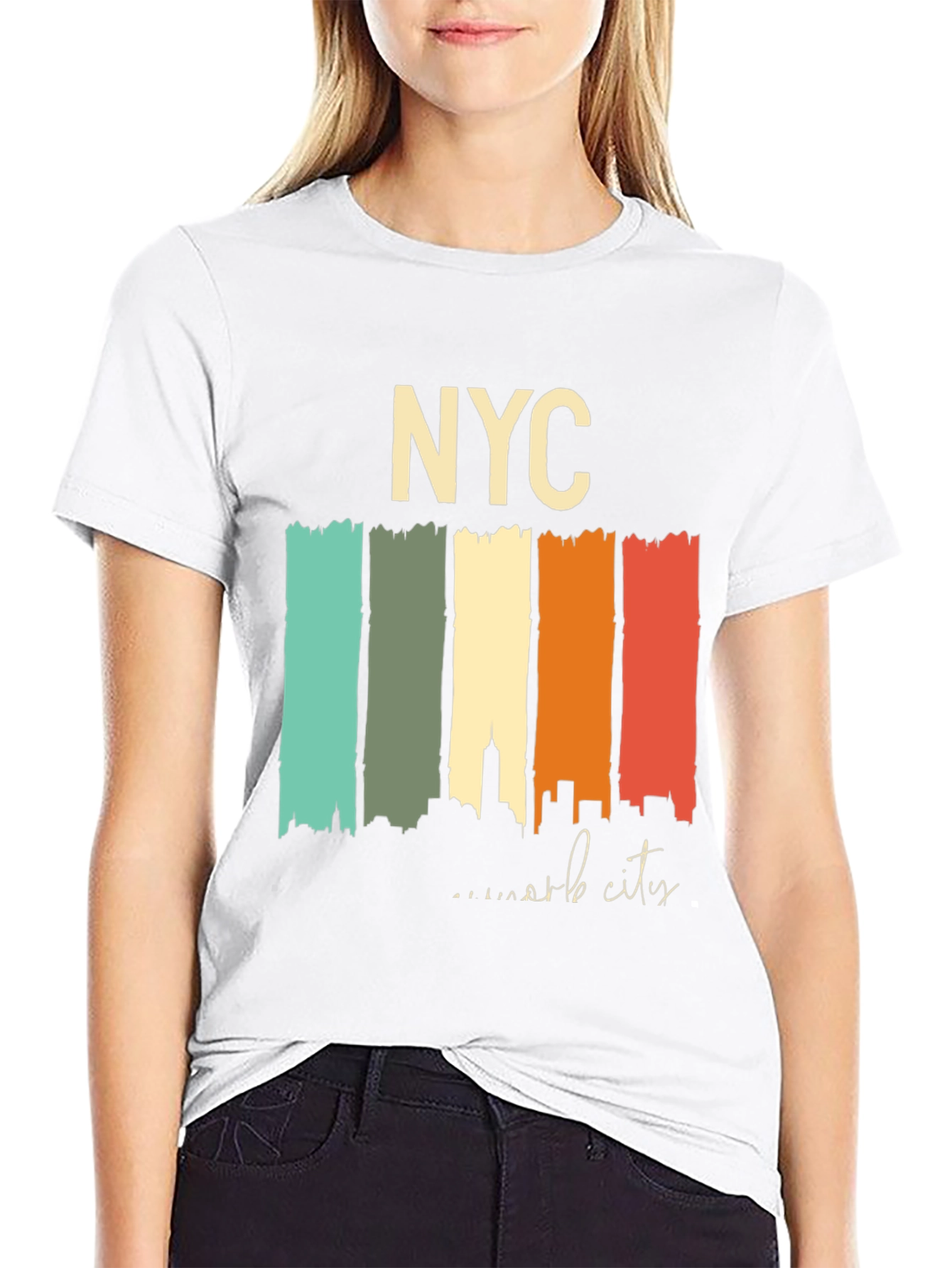NYC Skyline Retro T-Shirt - Urban Style