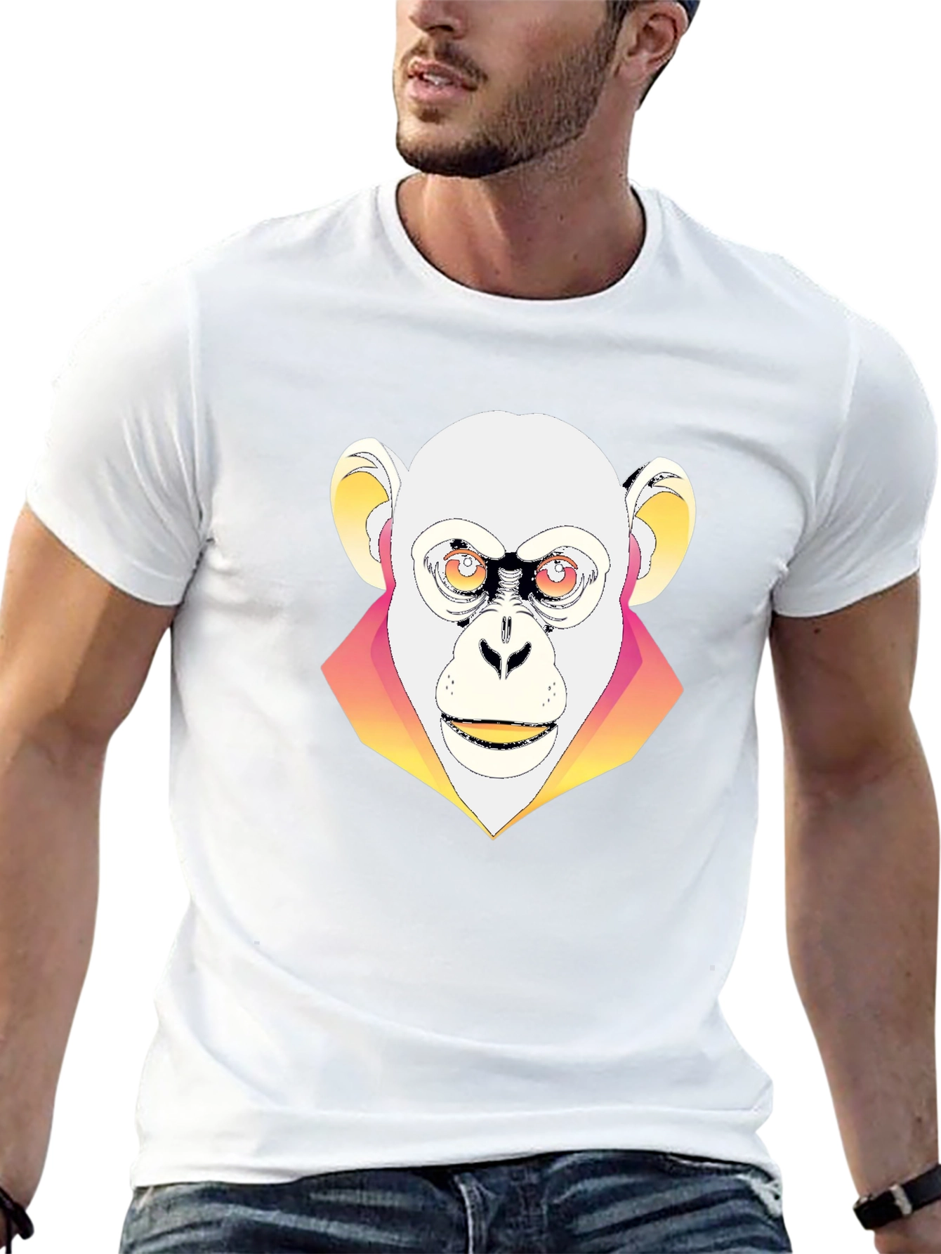 Stylish Monkey Graphic Tee - Bold Statement Shirt