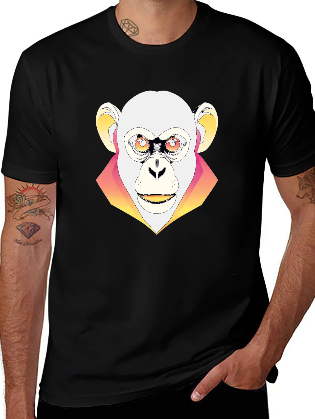 Stylish Monkey Graphic Tee - Bold Statement Shirt