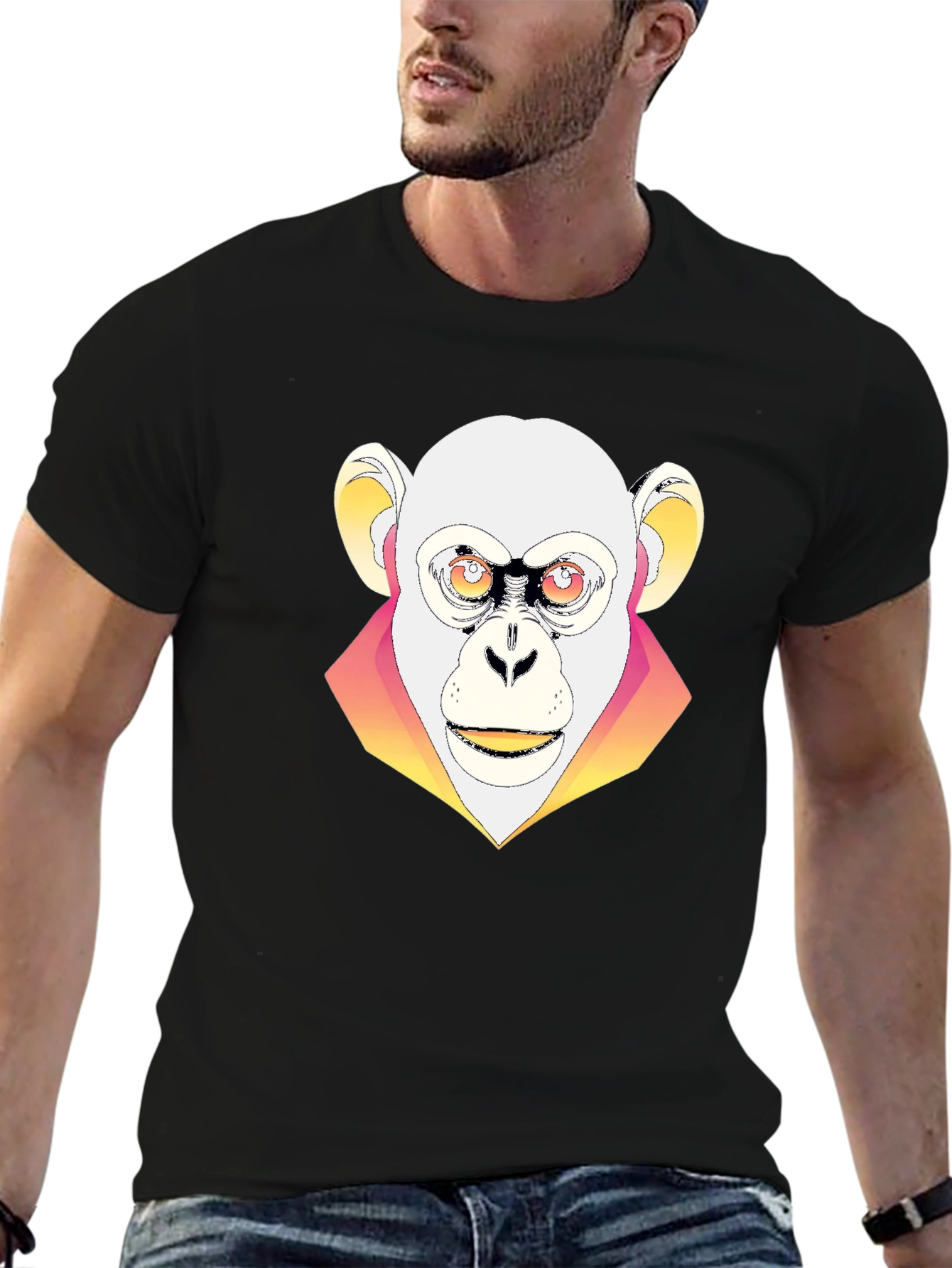 Stylish Monkey Graphic Tee - Bold Statement Shirt