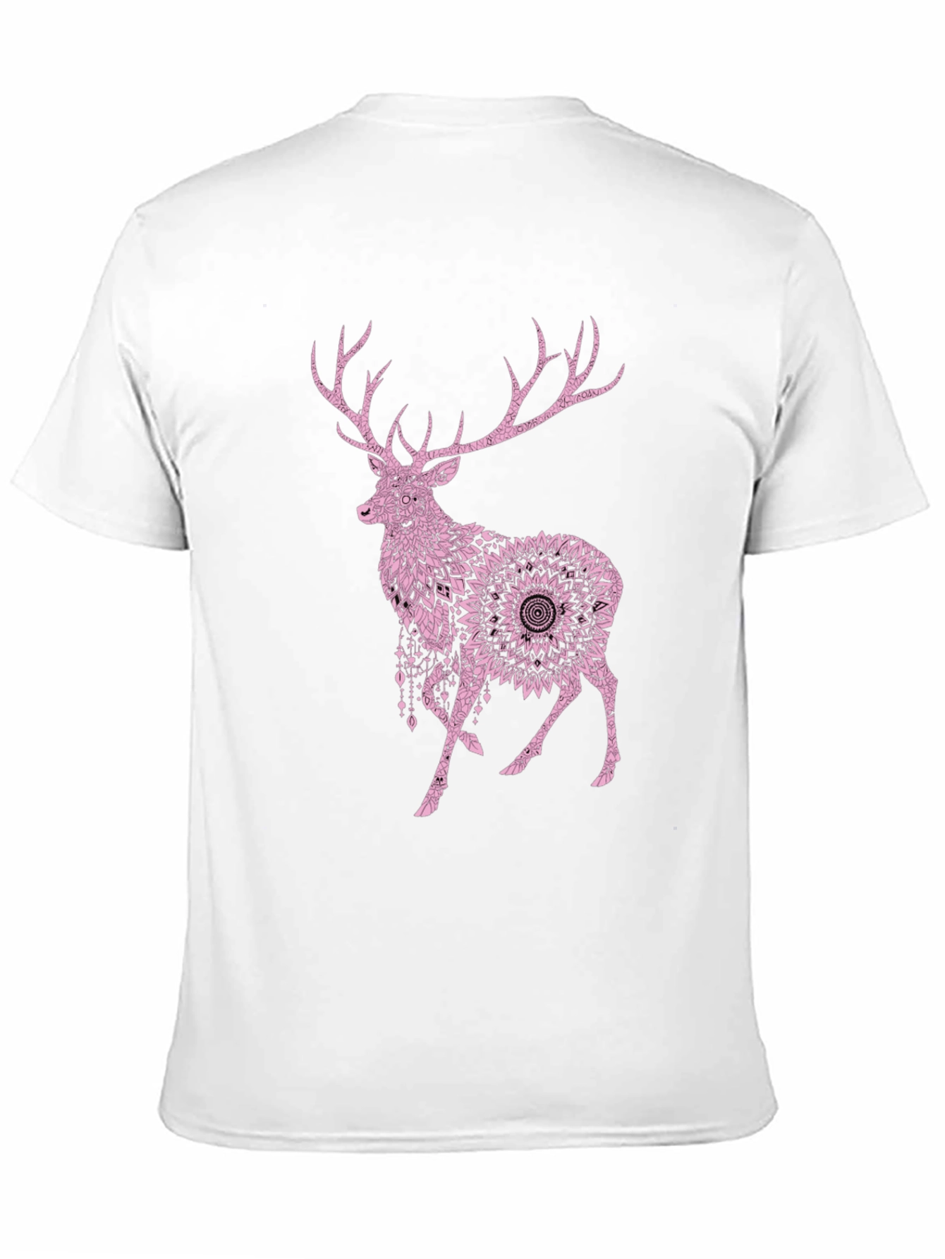 Deer Mandala Graphic T-Shirt - Mens Black Tee