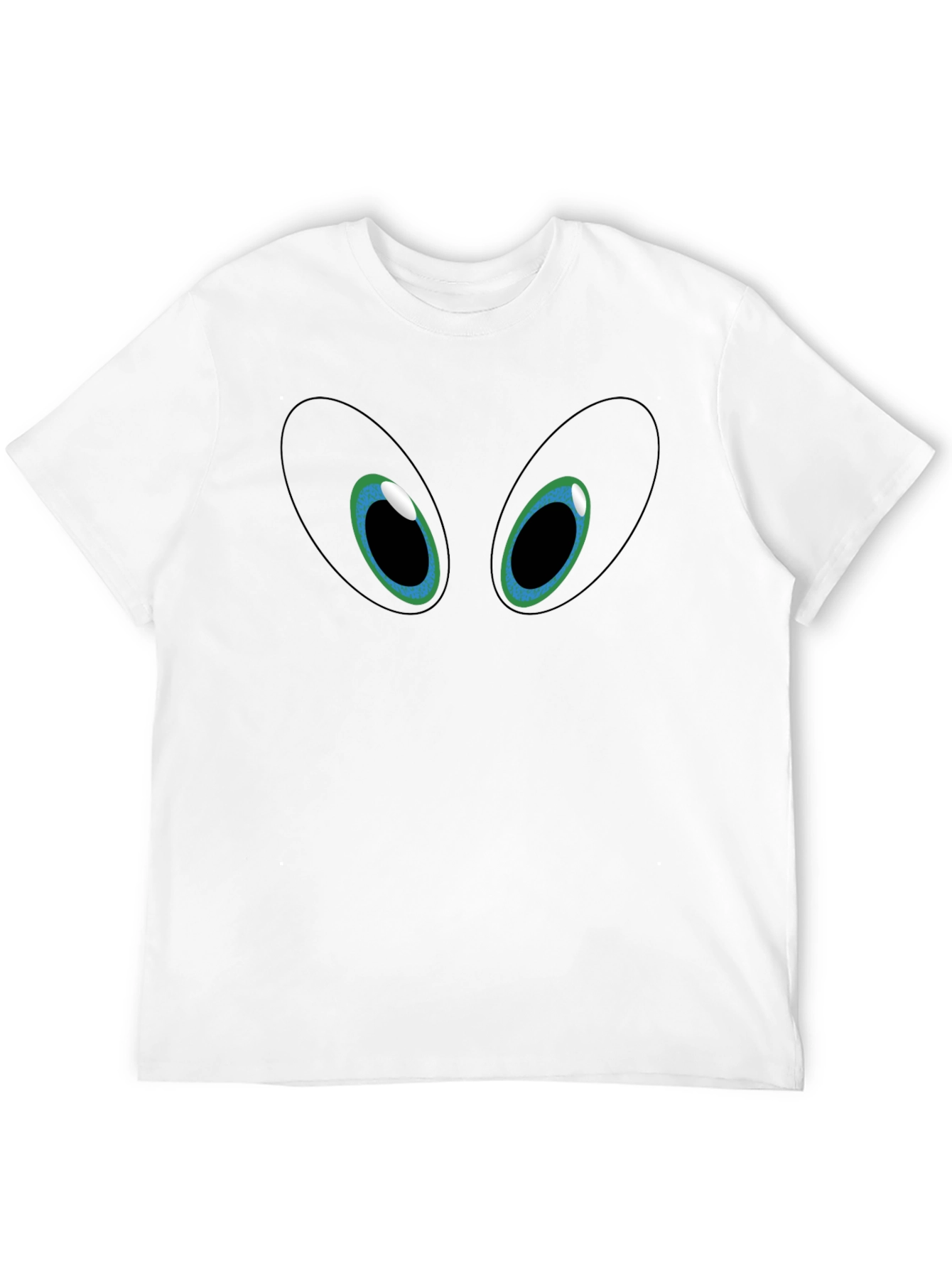 Mens Black Graphic Tee - Eyes Design
