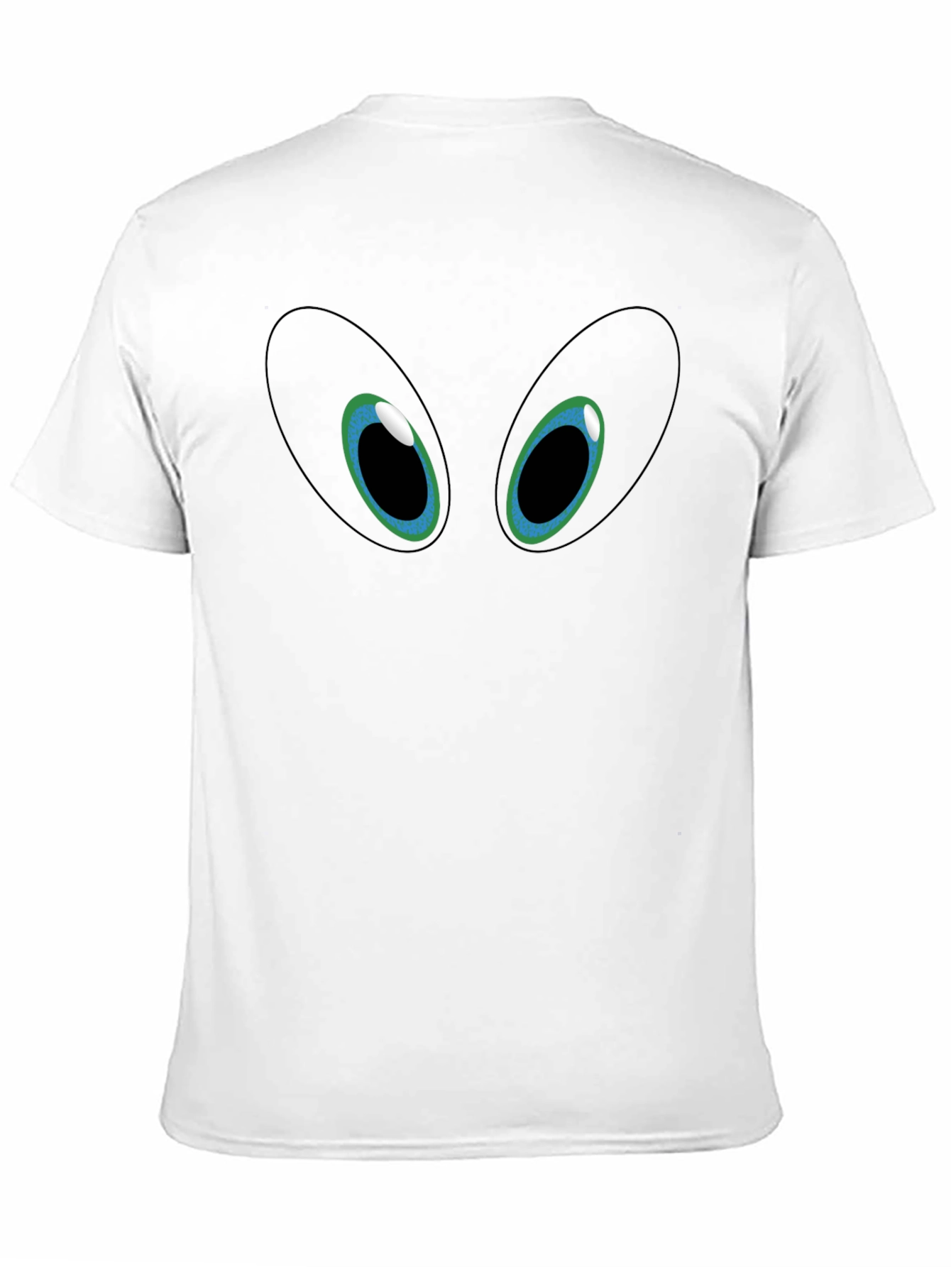 Mens Black Graphic Tee - Eyes Design