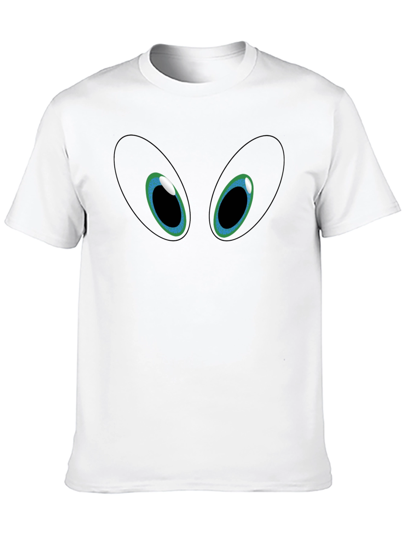 Mens Black Graphic Tee - Eyes Design