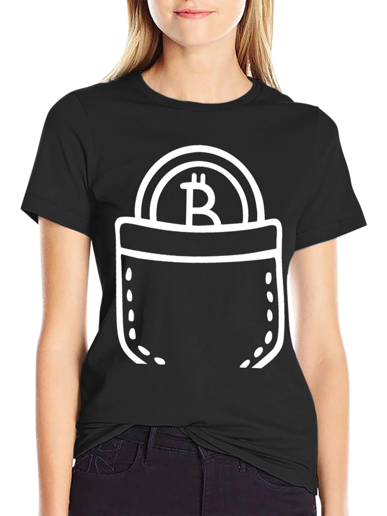 Bitcoin Pocket Graphic Tee - Crypto T-Shirt