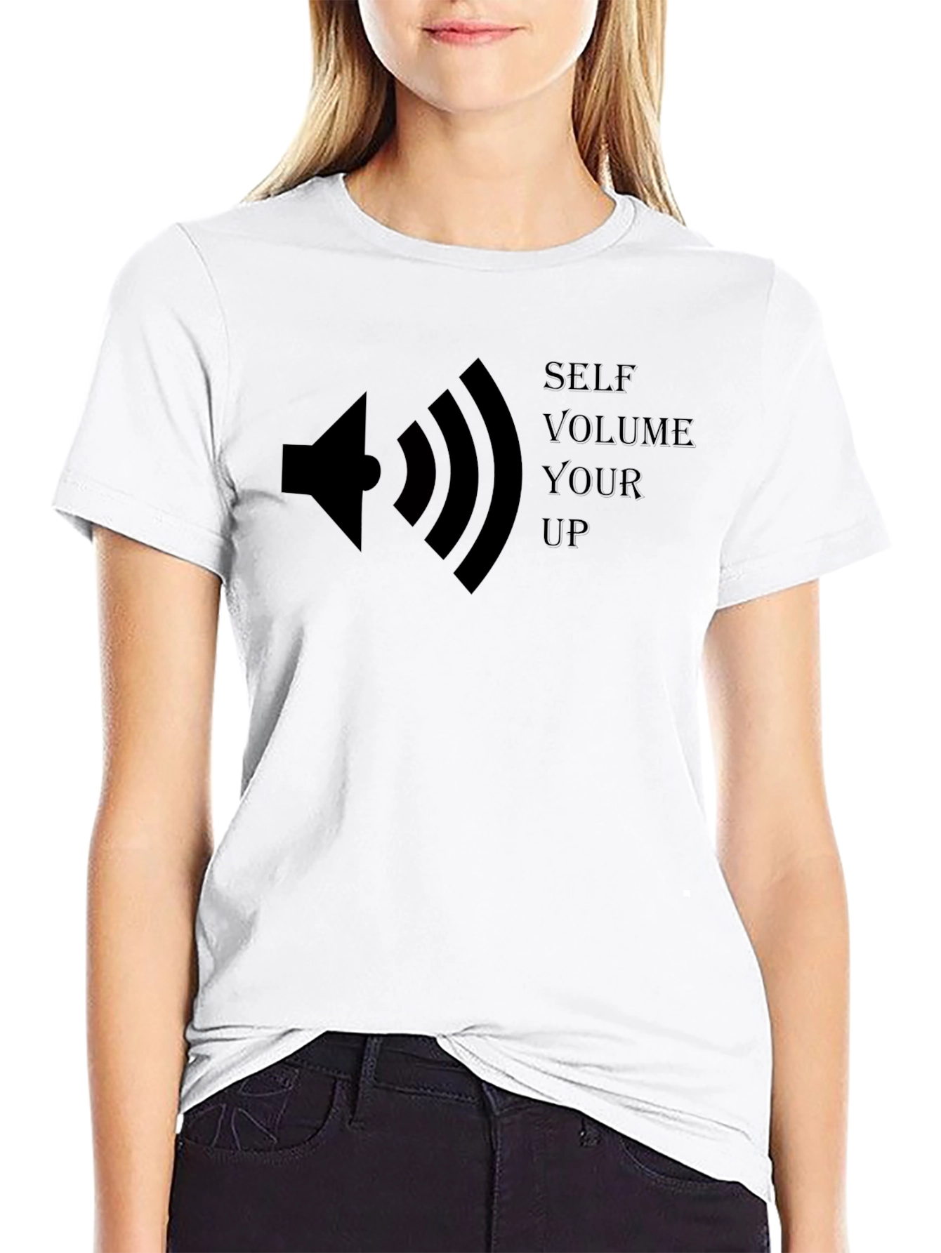 Self Volume Up Graphic Tee - Black T-Shirt
