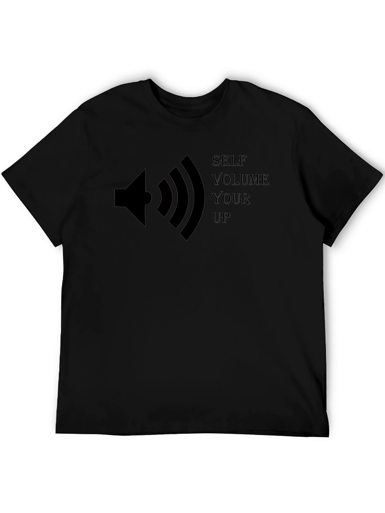 Self Volume Up Graphic Tee - Black T-Shirt
