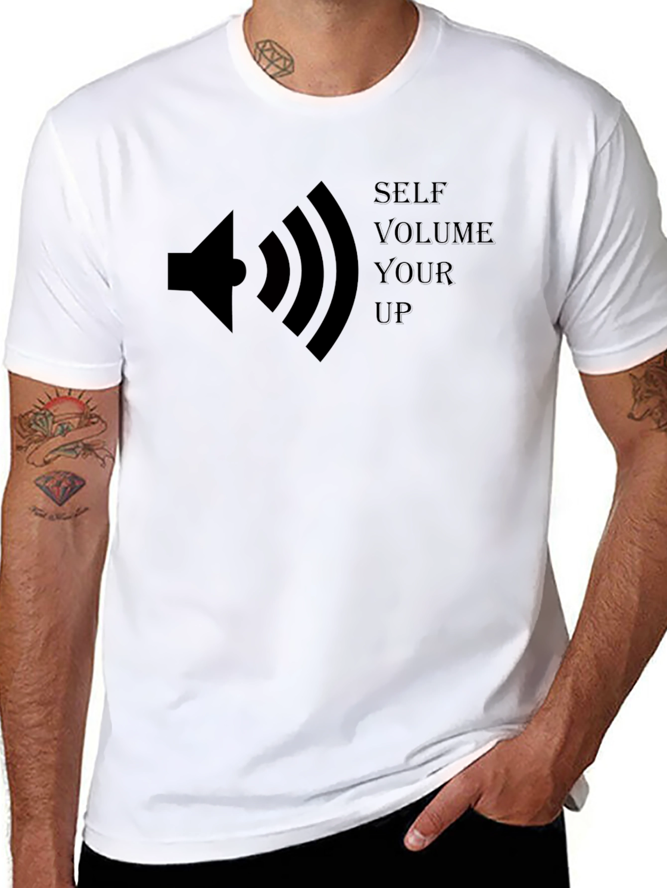 Self Volume Up Graphic Tee - Black T-Shirt