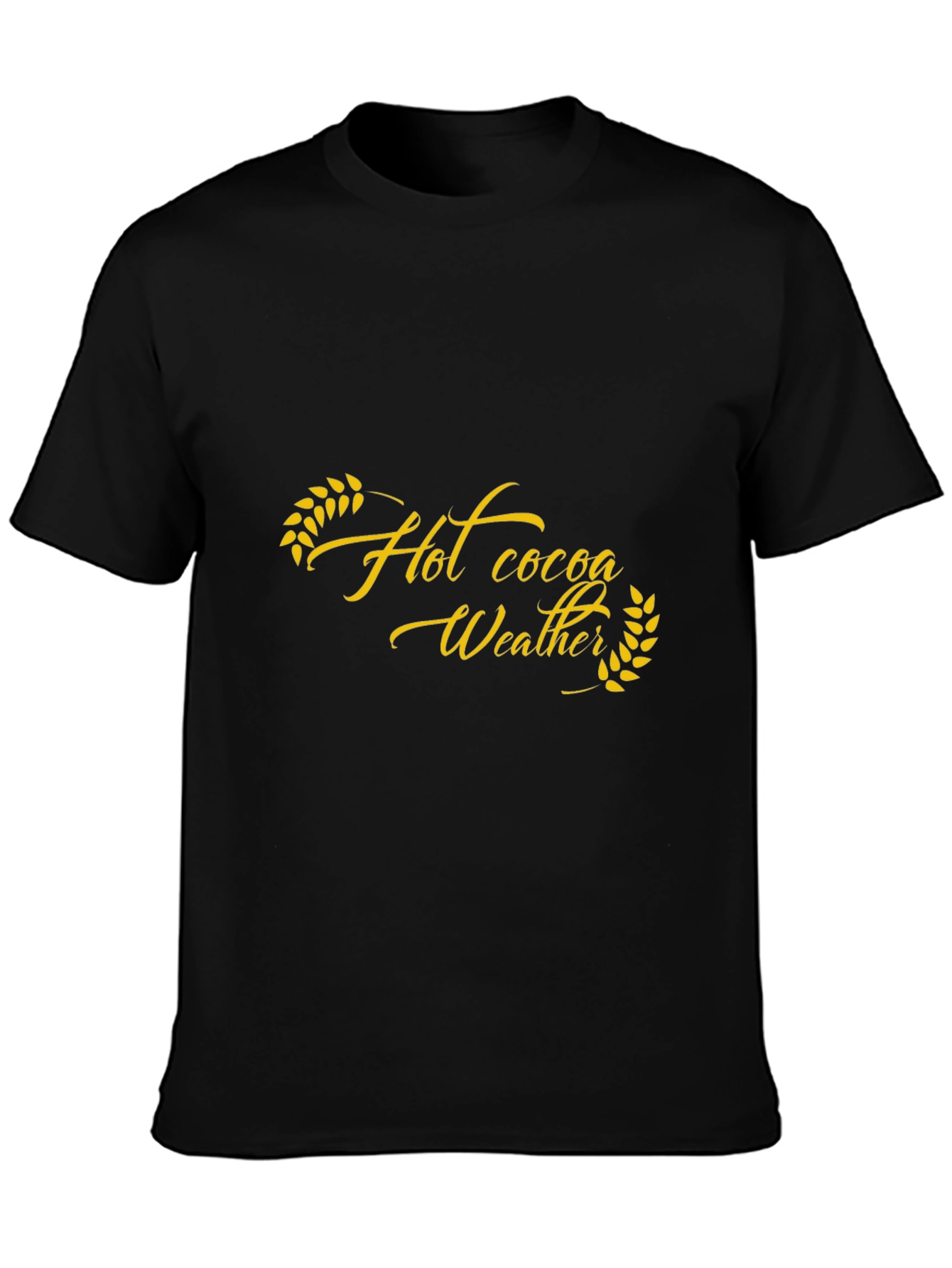 Hot Cocoa Weather Graphic Tee - Black