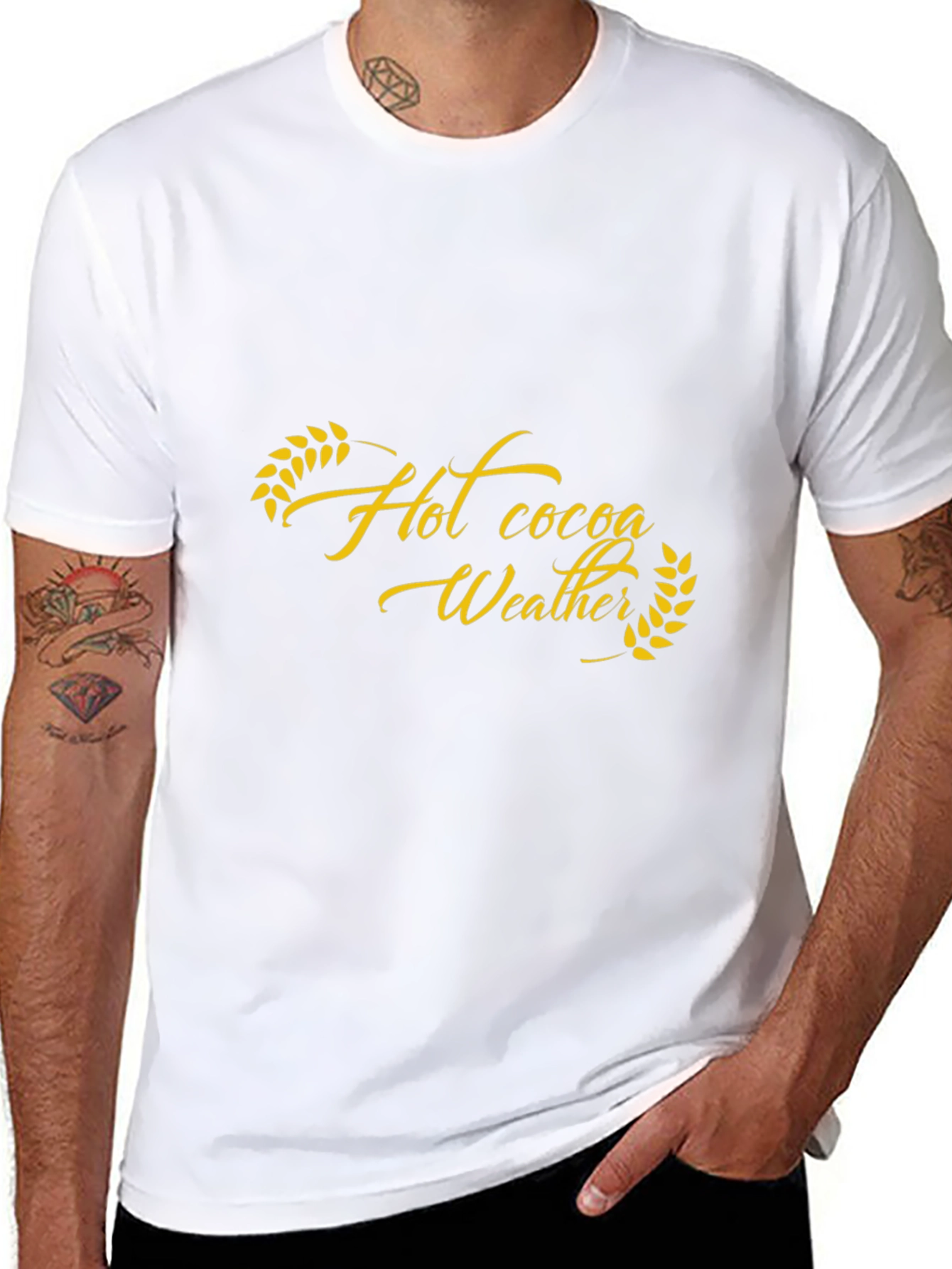 Hot Cocoa Weather Graphic Tee - Black