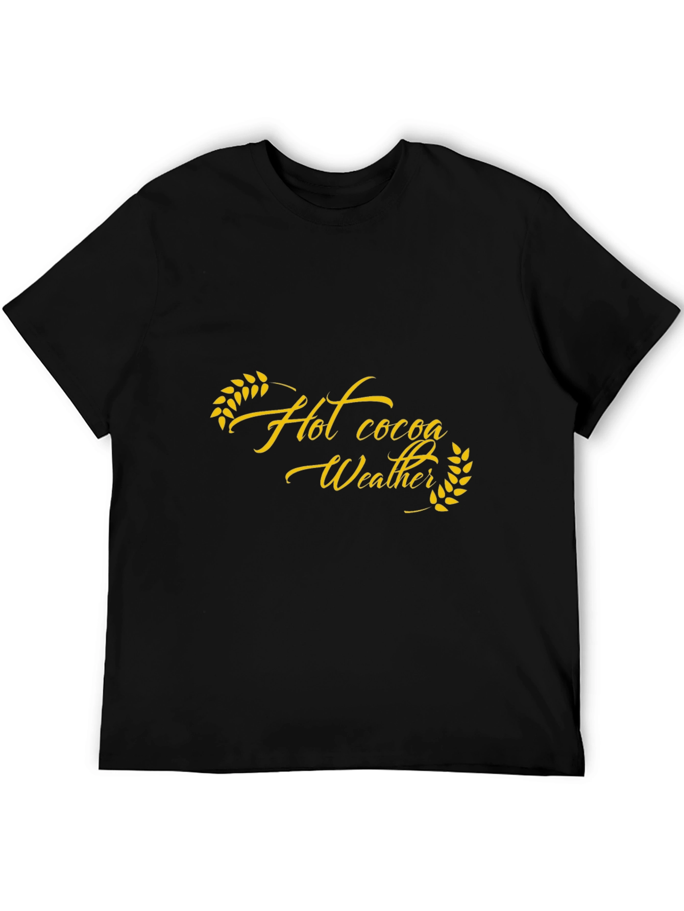 Hot Cocoa Weather Graphic Tee - Black