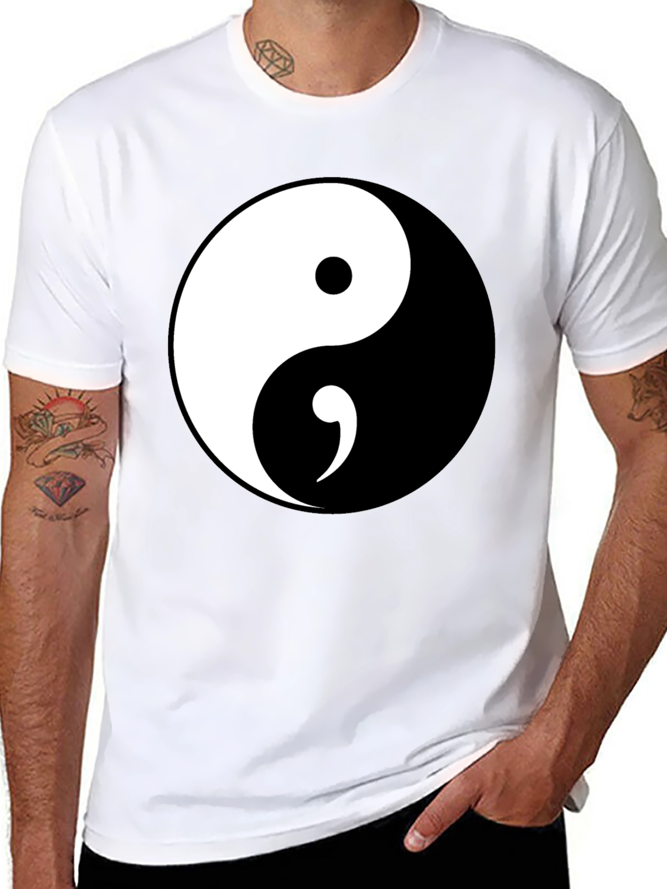 Yin Yang Graphic Tee - Balance and Style