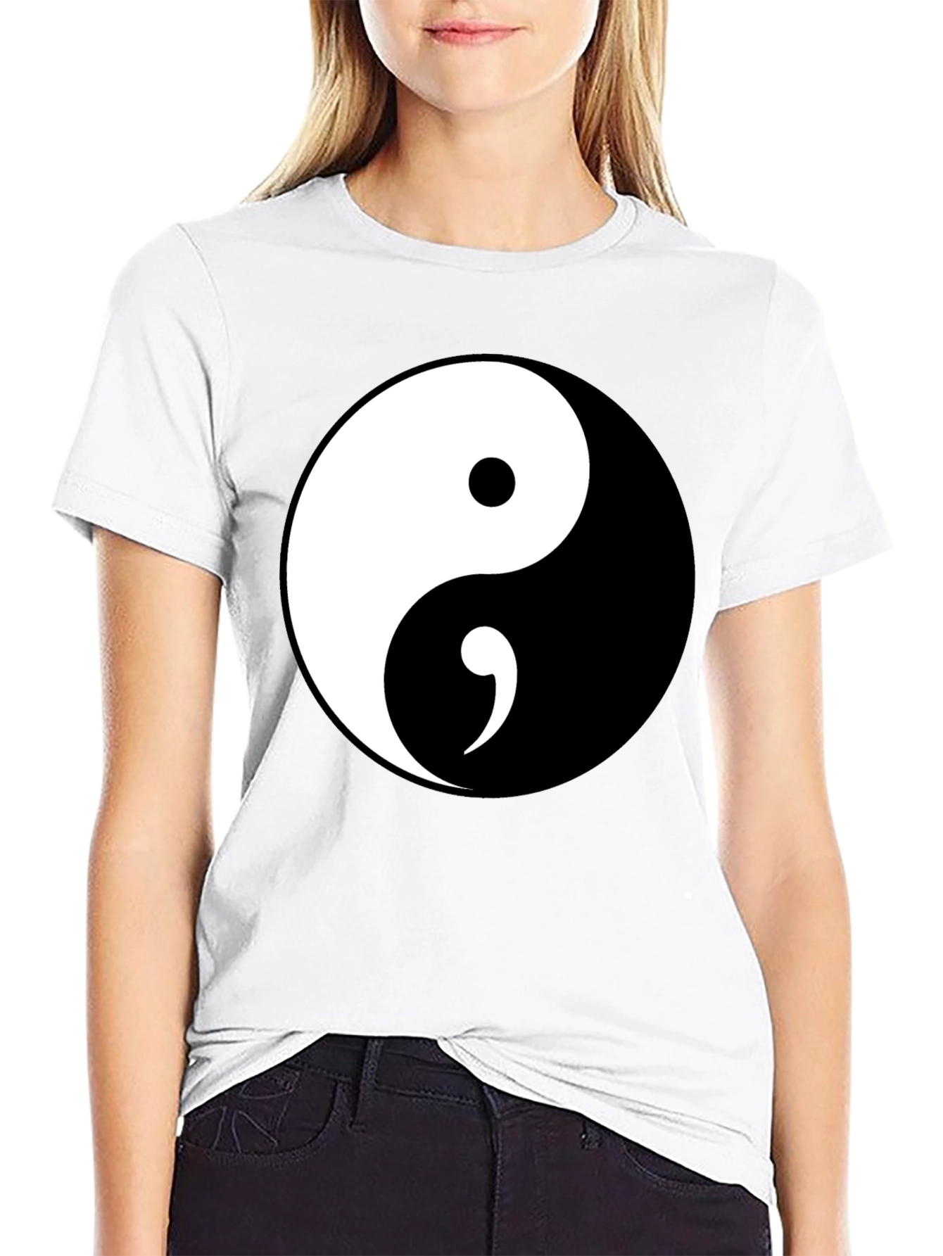 Yin Yang Graphic Tee - Balance and Style