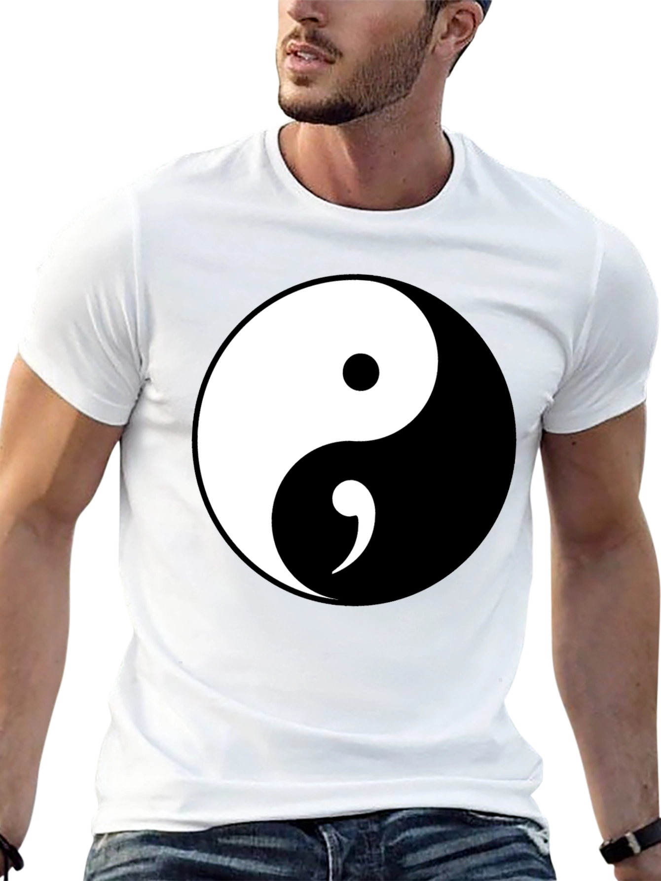 Yin Yang Graphic Tee - Balance and Style