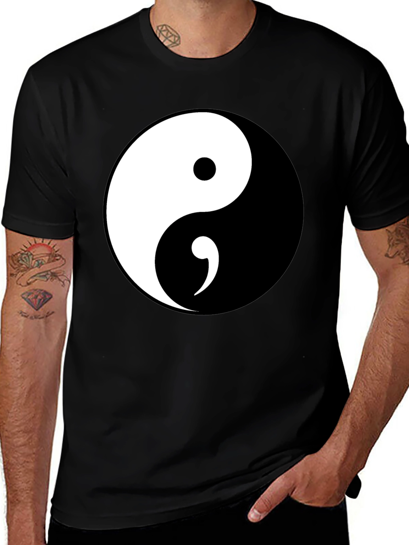 Yin Yang Graphic Tee - Balance and Style