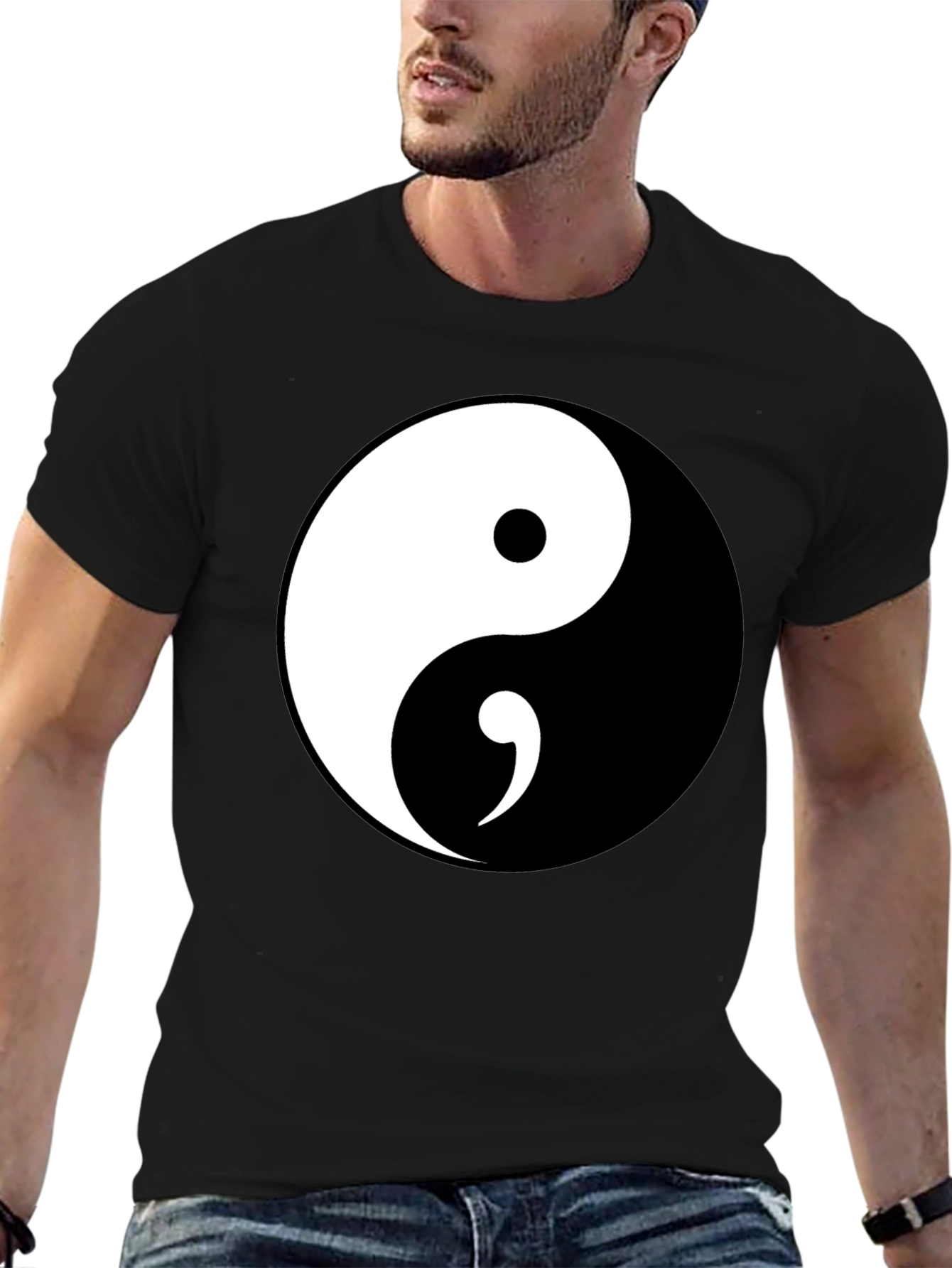 Yin Yang Graphic Tee - Balance and Style