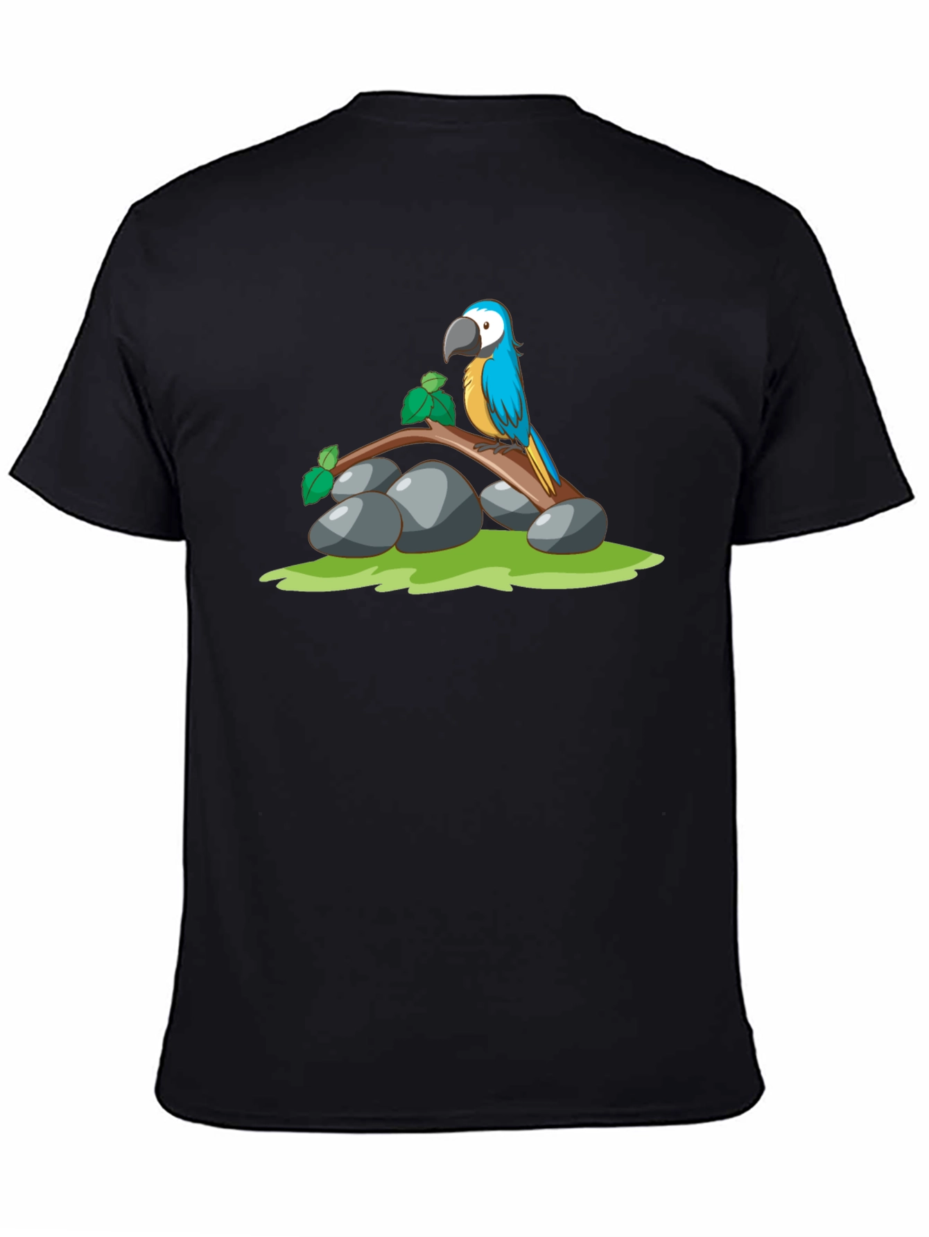 Parrot Graphic T-Shirt - Black Cotton Tee