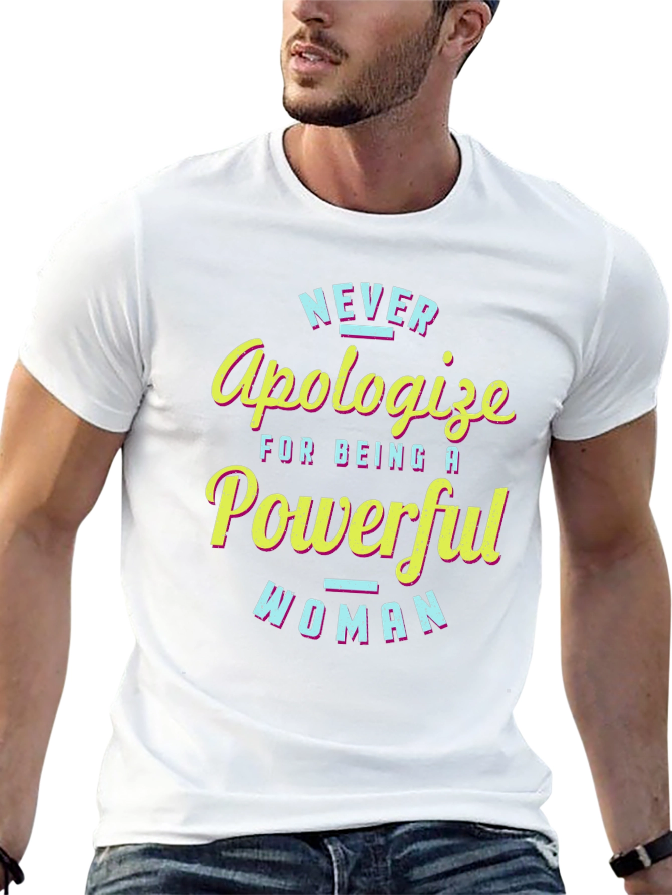 Never Apologize Powerful Woman Black T-Shirt