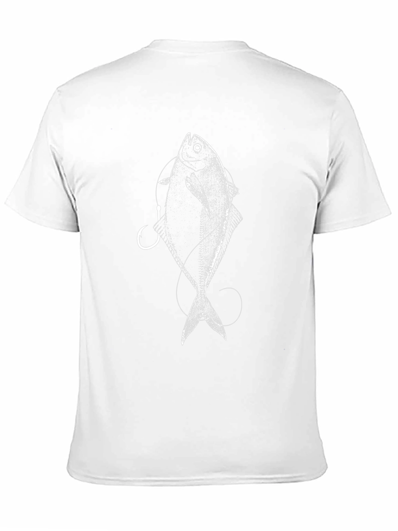 Fish Hook Graphic Tee - Black Cotton T-Shirt