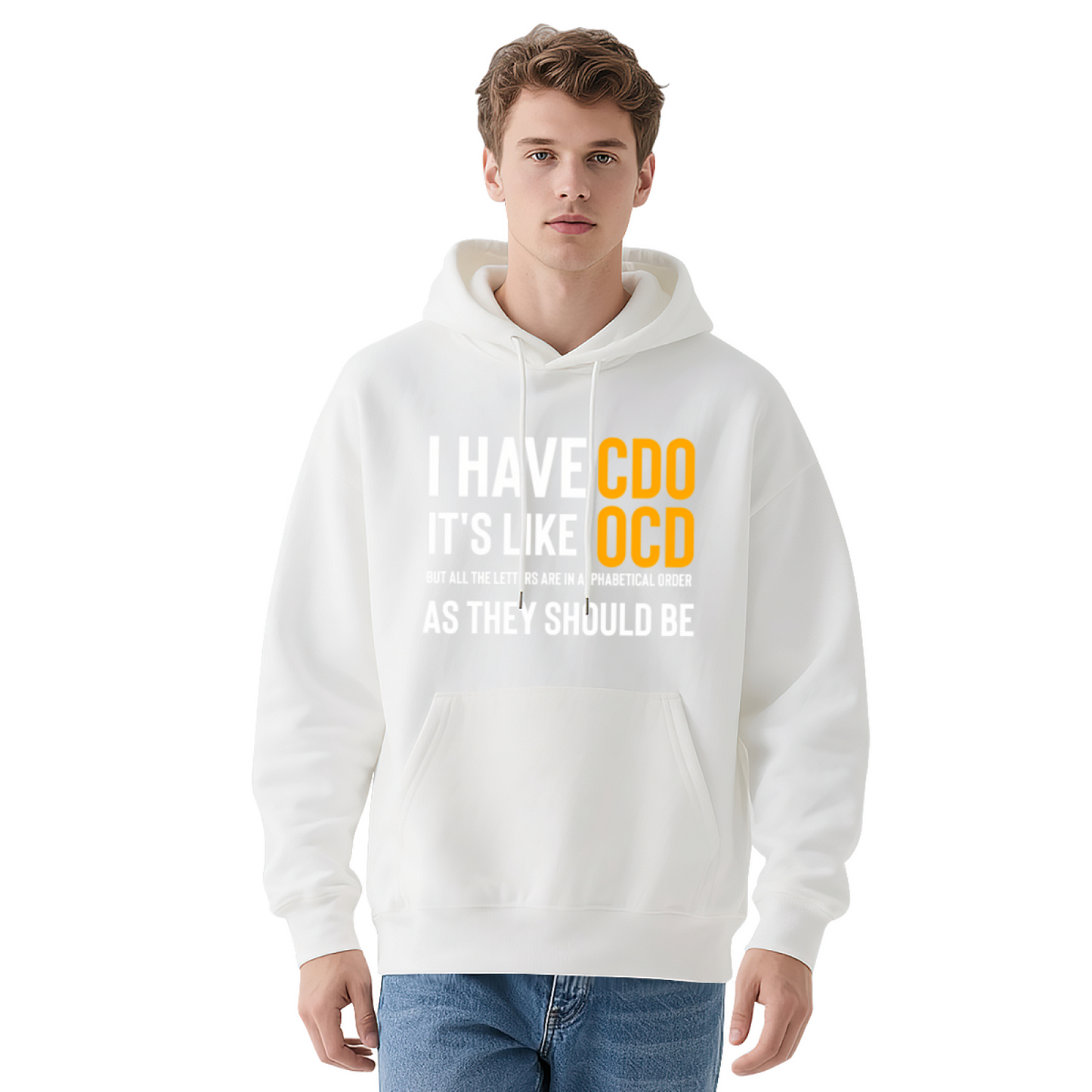 Hilarious CDO OCD Slogan Red Hoodie, Comfort Casual Outfit