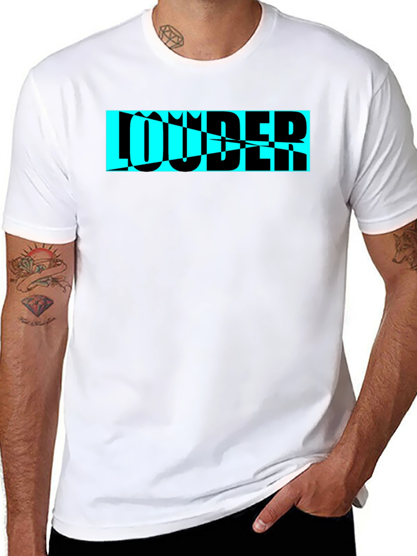 LOUDER Graphic Print Mens T-Shirt