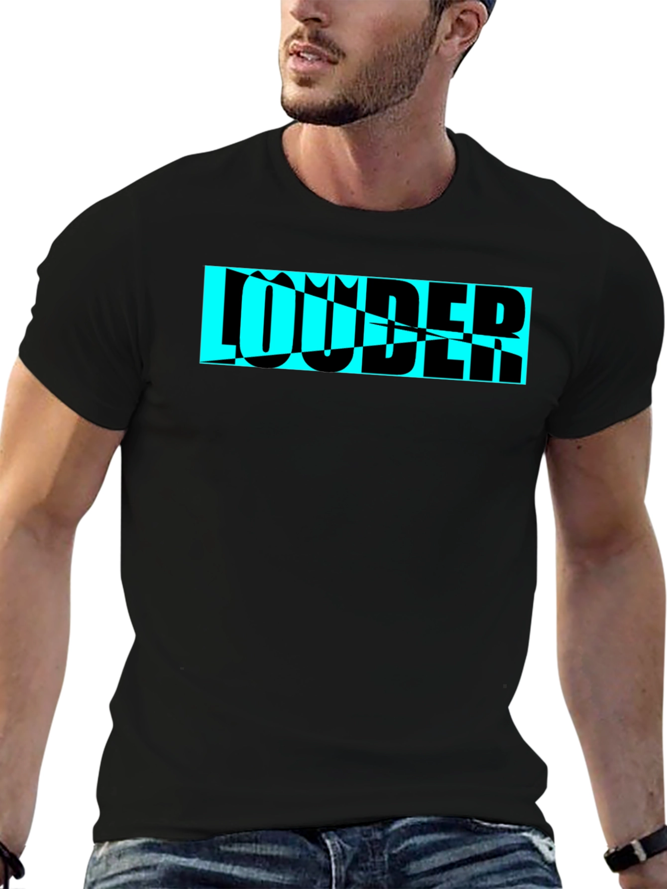 LOUDER Graphic Print Mens T-Shirt