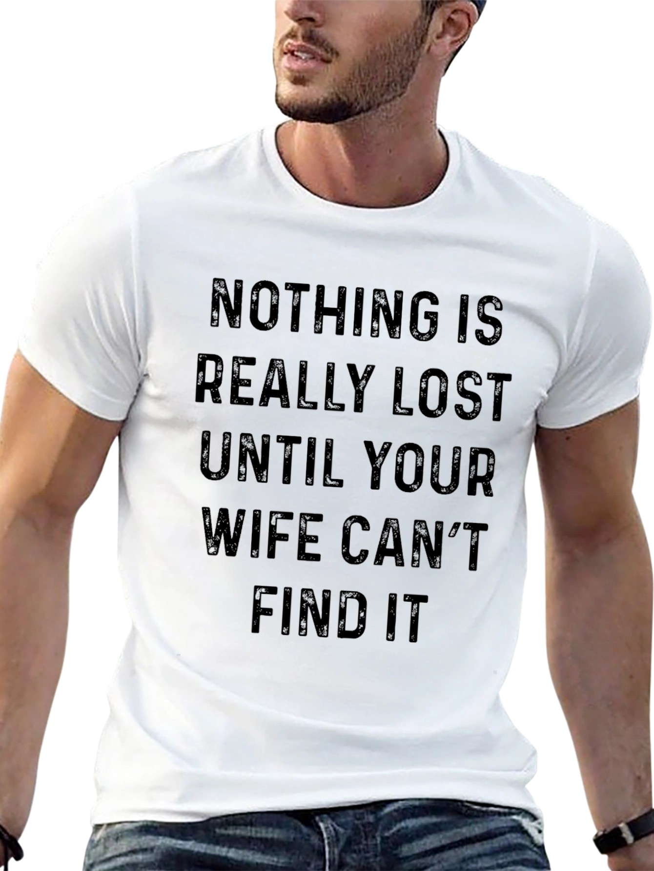 Funny Wife Lost Item Graphic T-Shirt