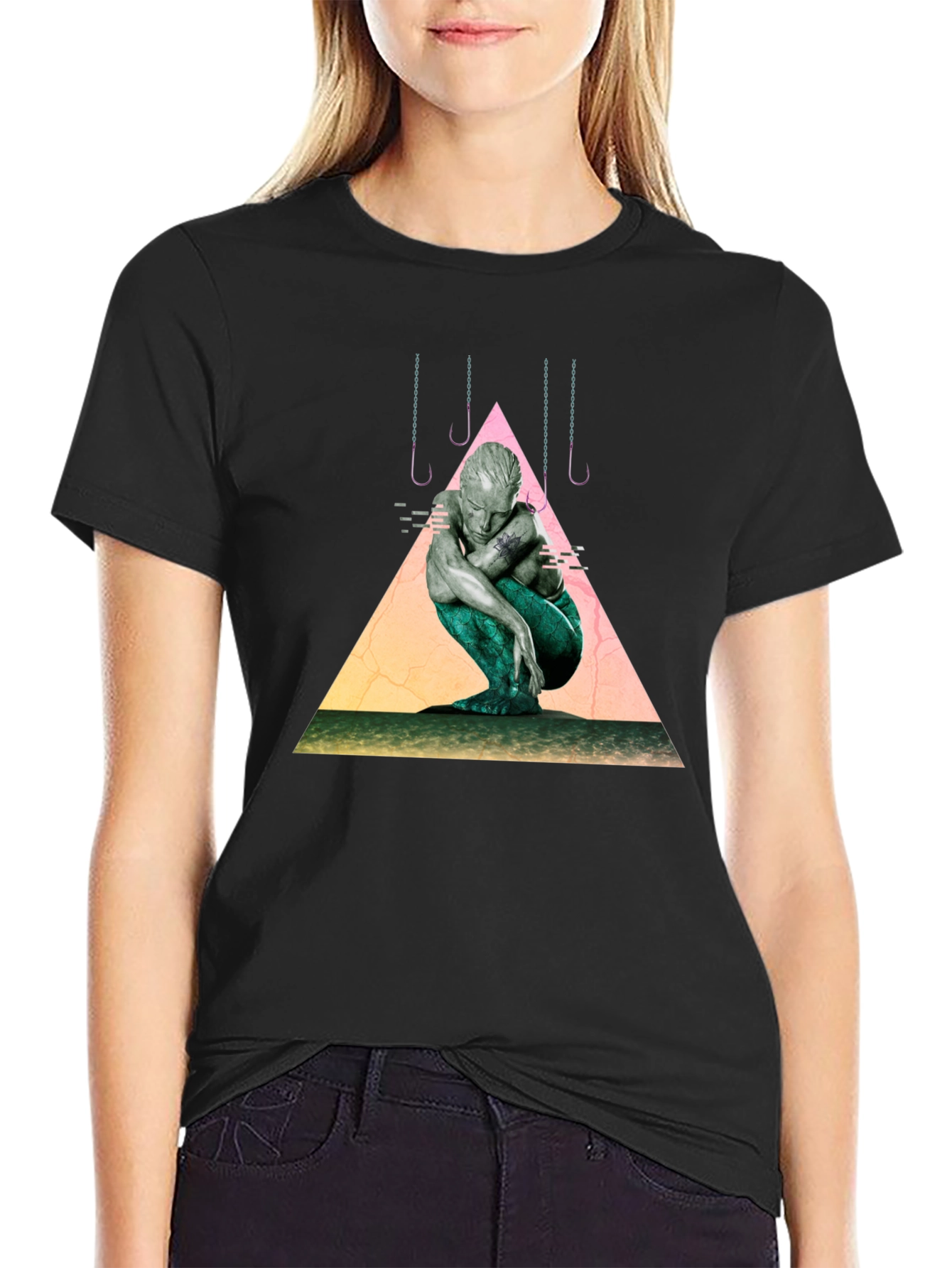 Mermaid Graphic Tee - Unique Artistic Design