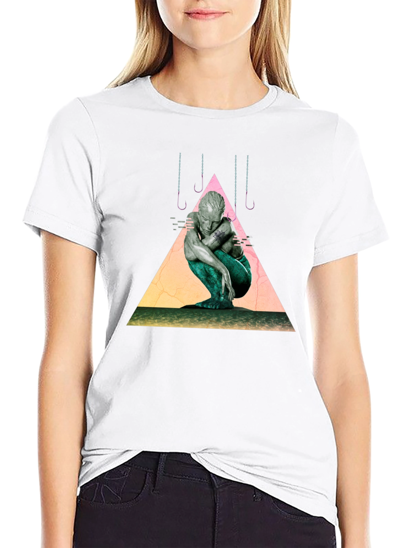 Mermaid Graphic Tee - Unique Artistic Design