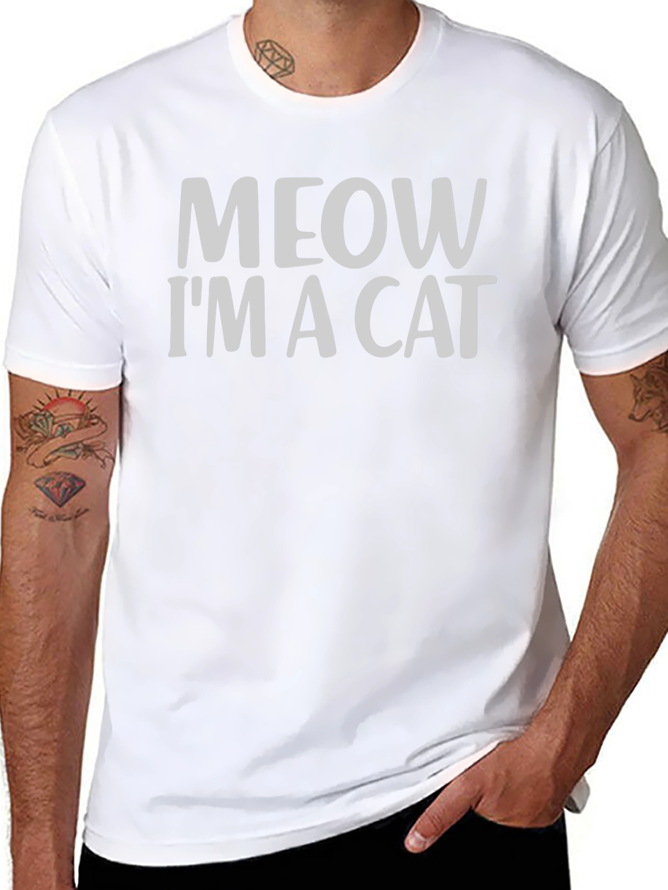 Meow Im a Cat T-Shirt - Funny Novelty Tee
