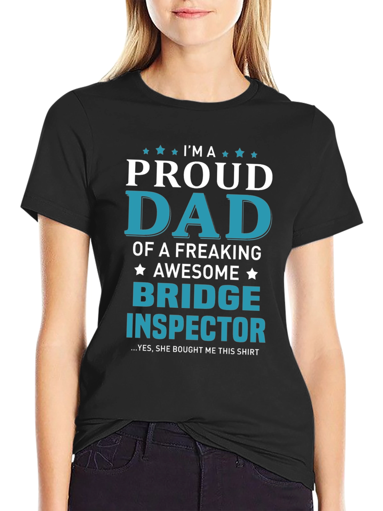 Proud Dad Bridge Inspector Graphic T-Shirt