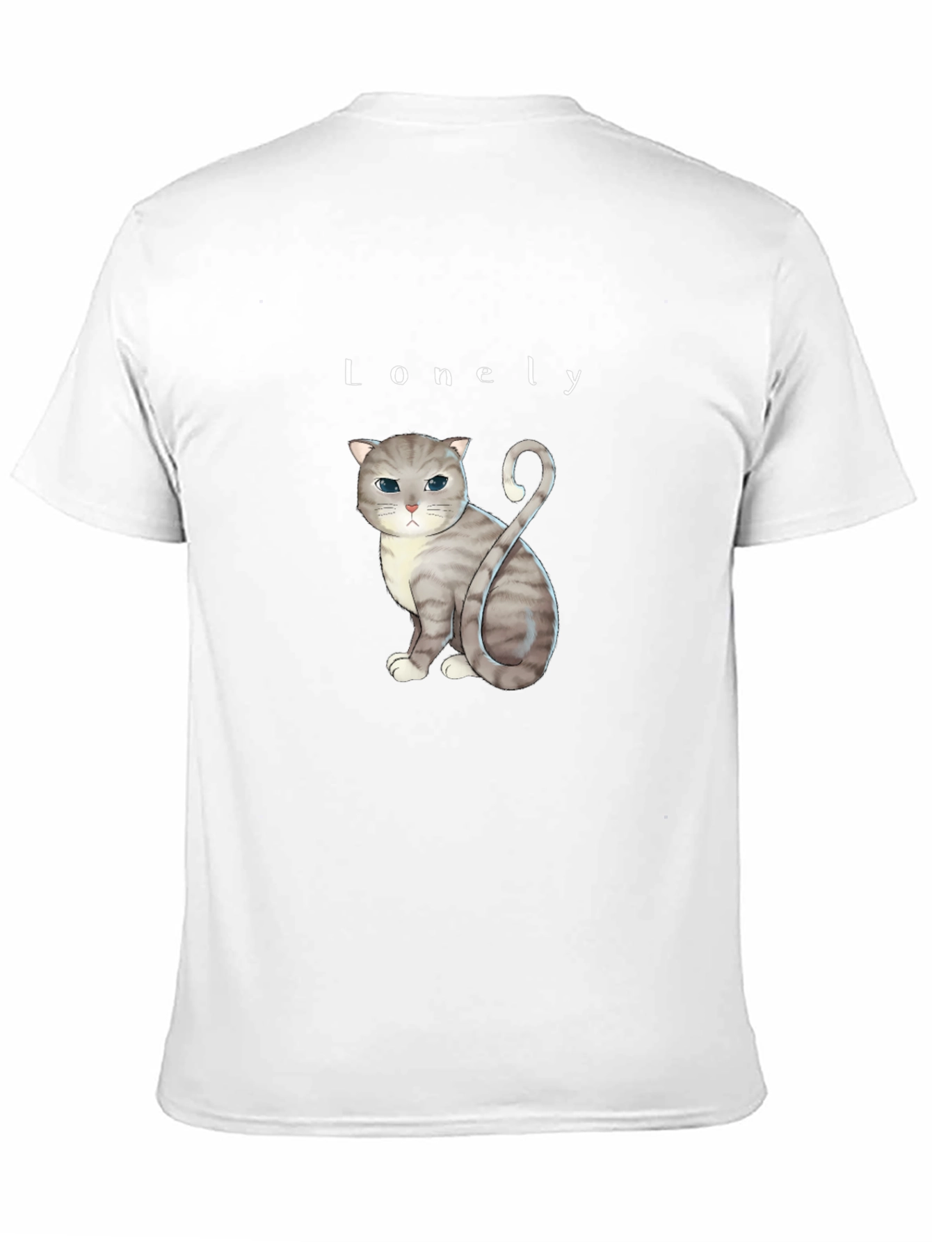 Lonely Cat Graphic T-Shirt - Soft Cotton Blend