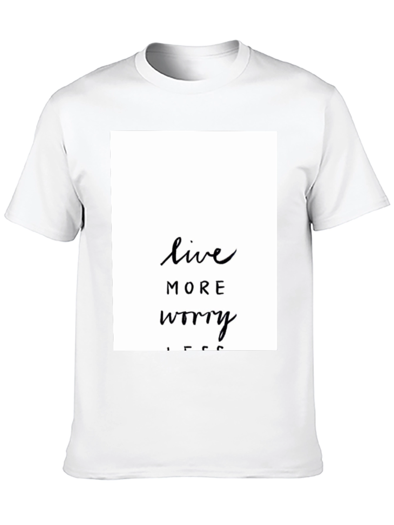 Live More Worry Less Black Graphic Tee