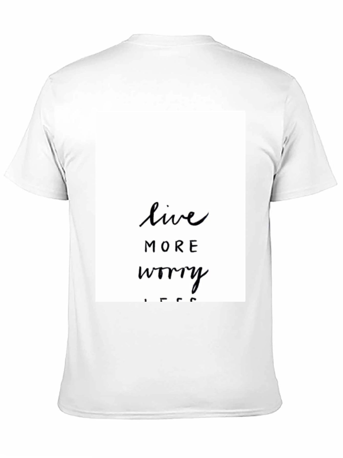 Live More Worry Less Black Graphic Tee