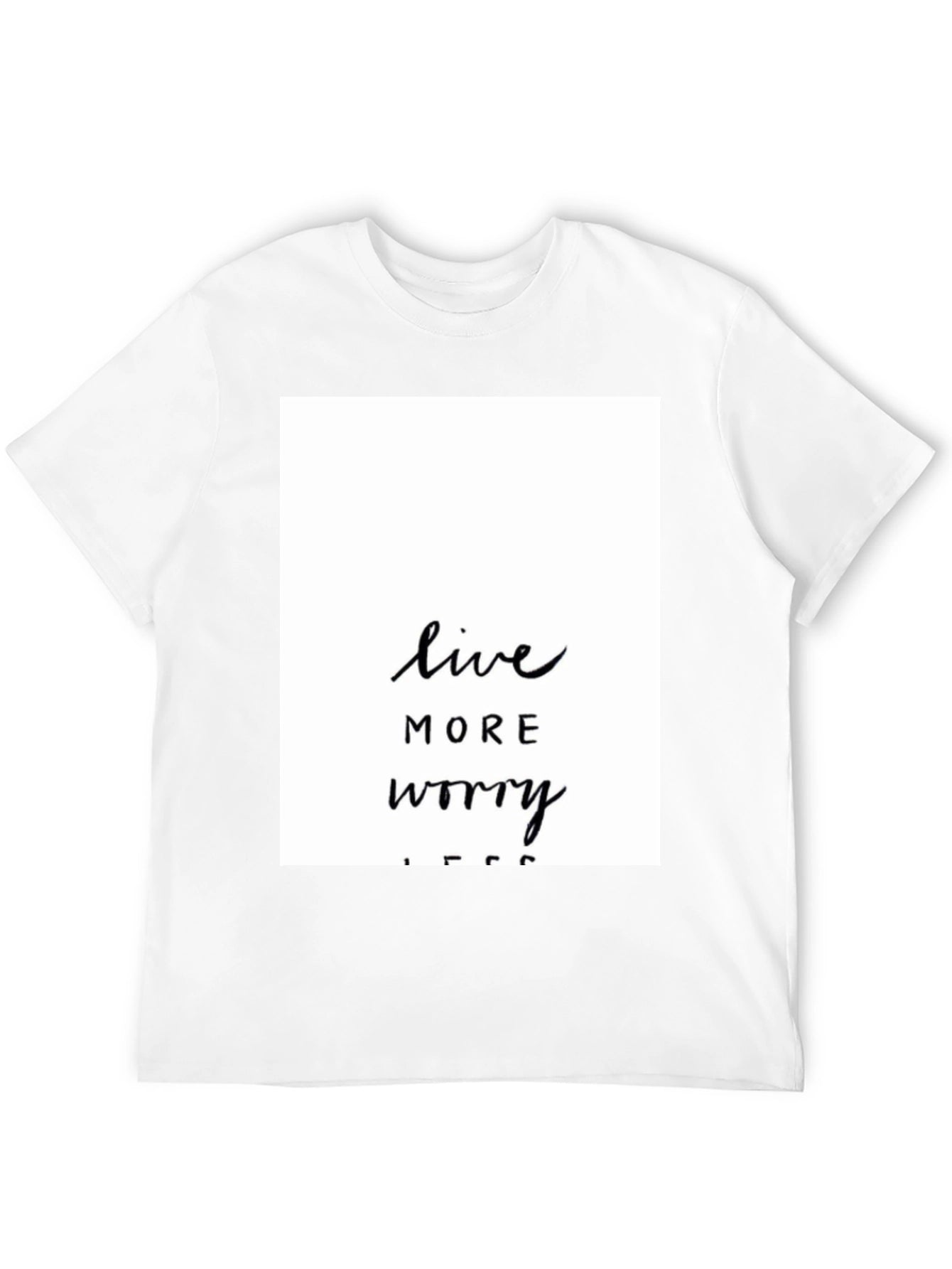 Live More Worry Less Black Graphic Tee