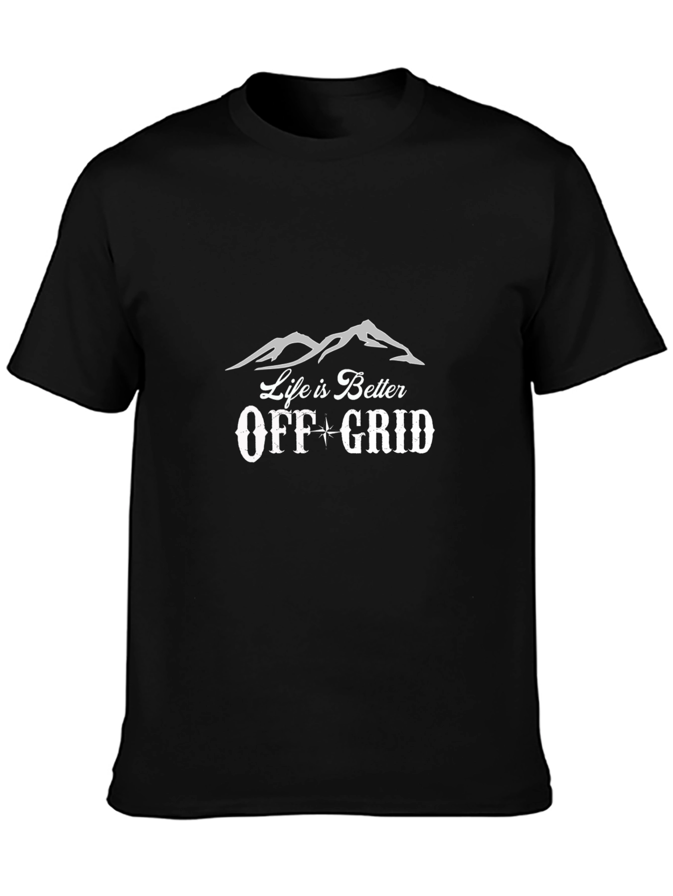 Life is Better Off-Grid Black T-Shirt