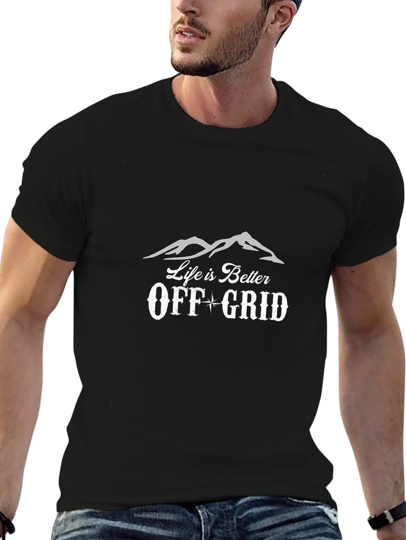 Life is Better Off-Grid Black T-Shirt
