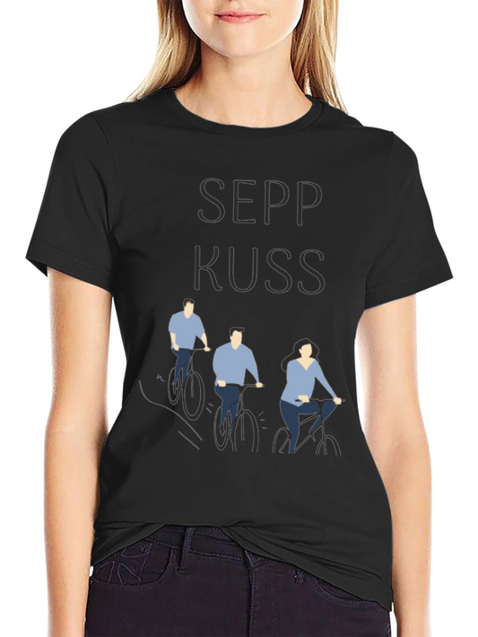 Sepp Kuss Cycling Tee - Black Cotton Graphic T-Shirt
