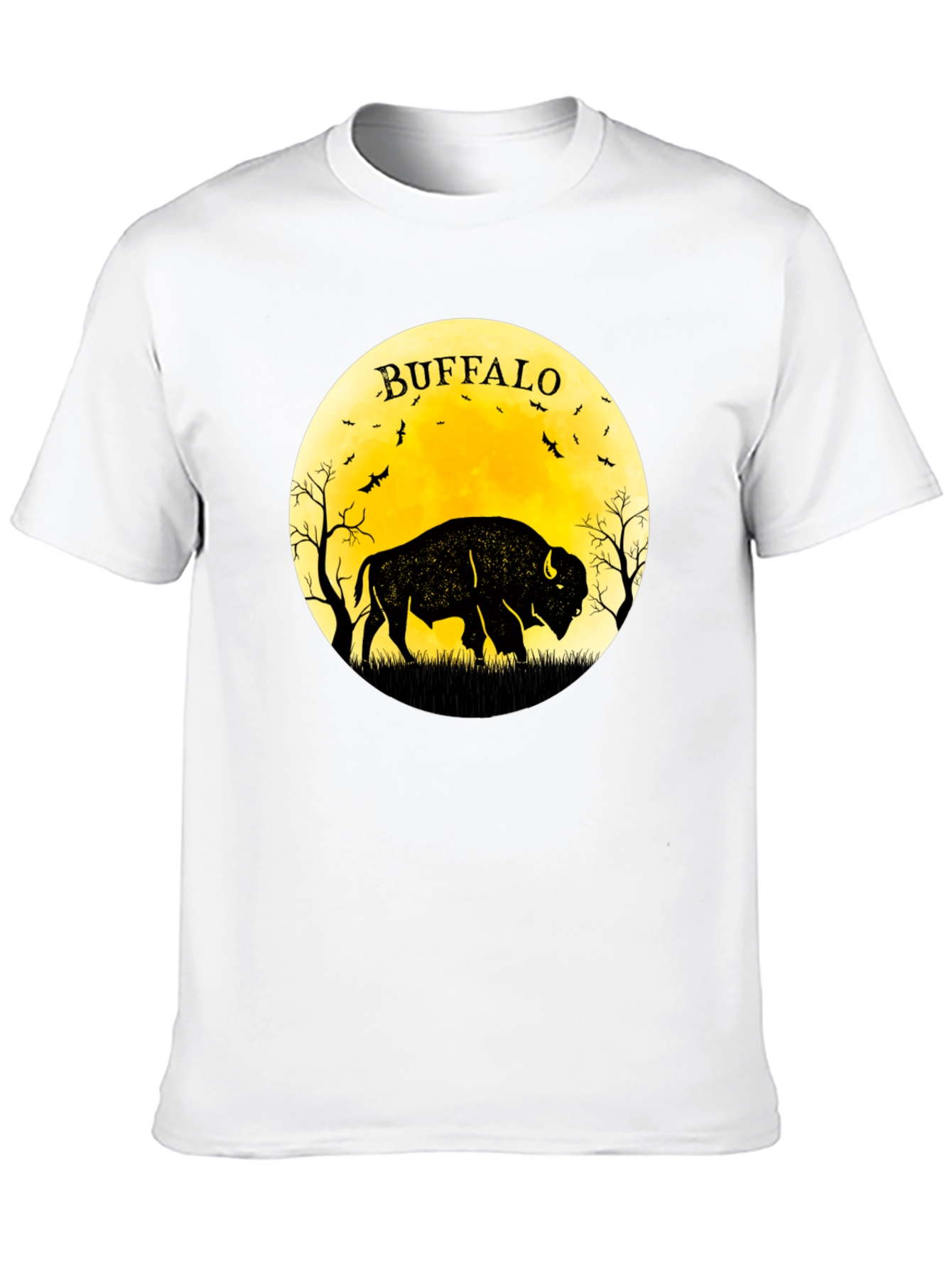 Buffalo Moon Black Graphic T-Shirt