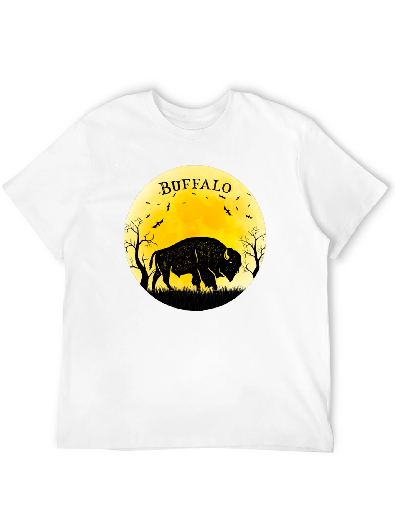 Buffalo Moon Black Graphic T-Shirt